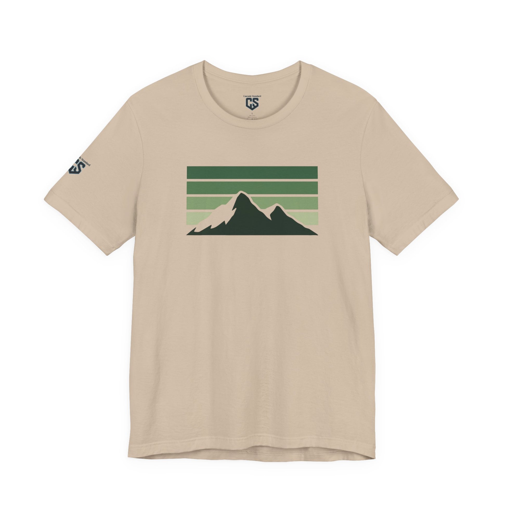 Cascade Lines Tee – Earth-Tone Mountain Stripe Shirt