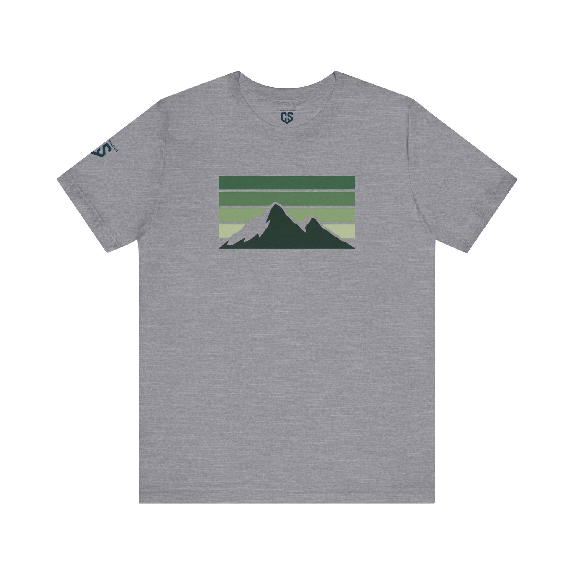 Cascade Lines Tee – Earth-Tone Mountain Stripe Shirt