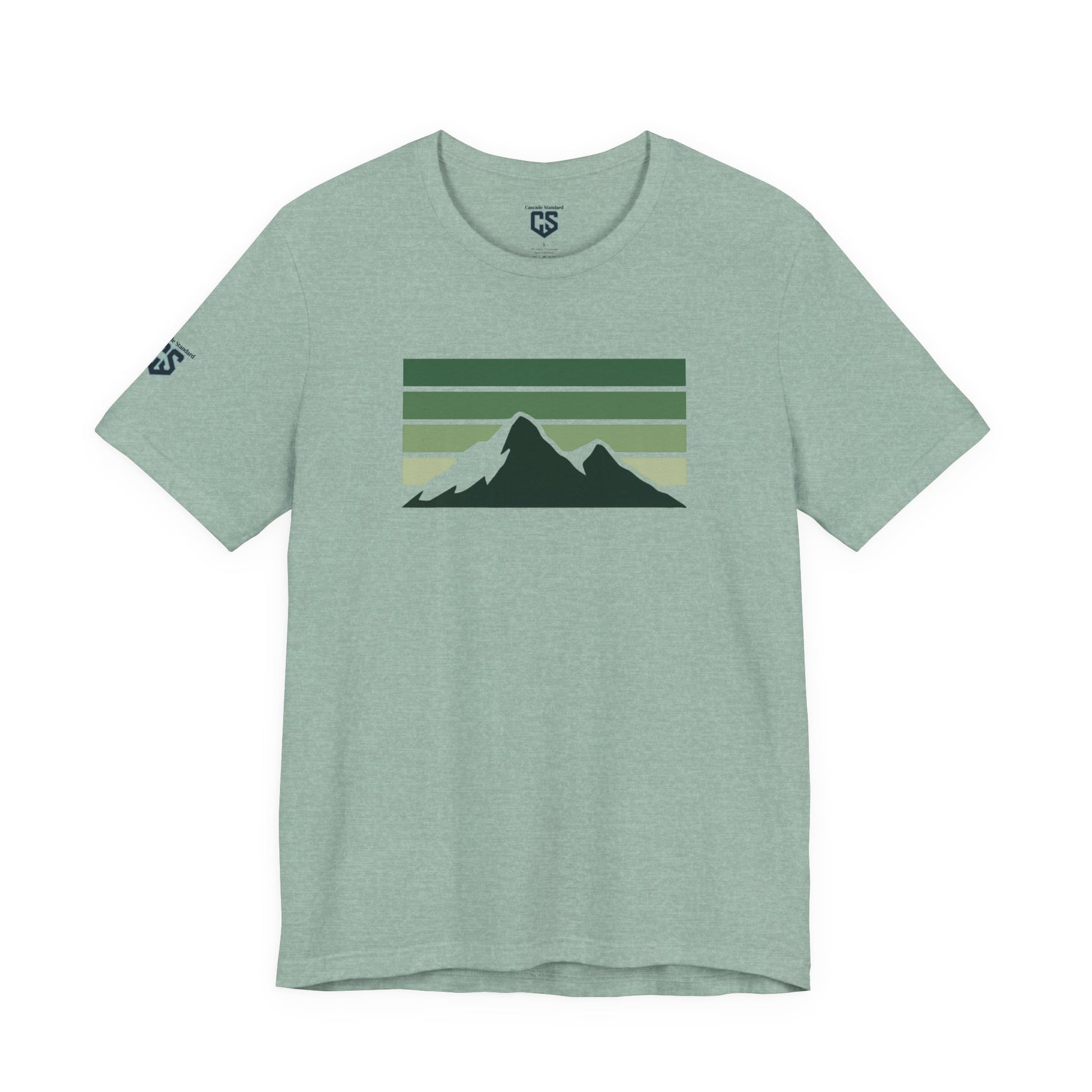 Cascade Lines Tee – Earth-Tone Mountain Stripe Shirt