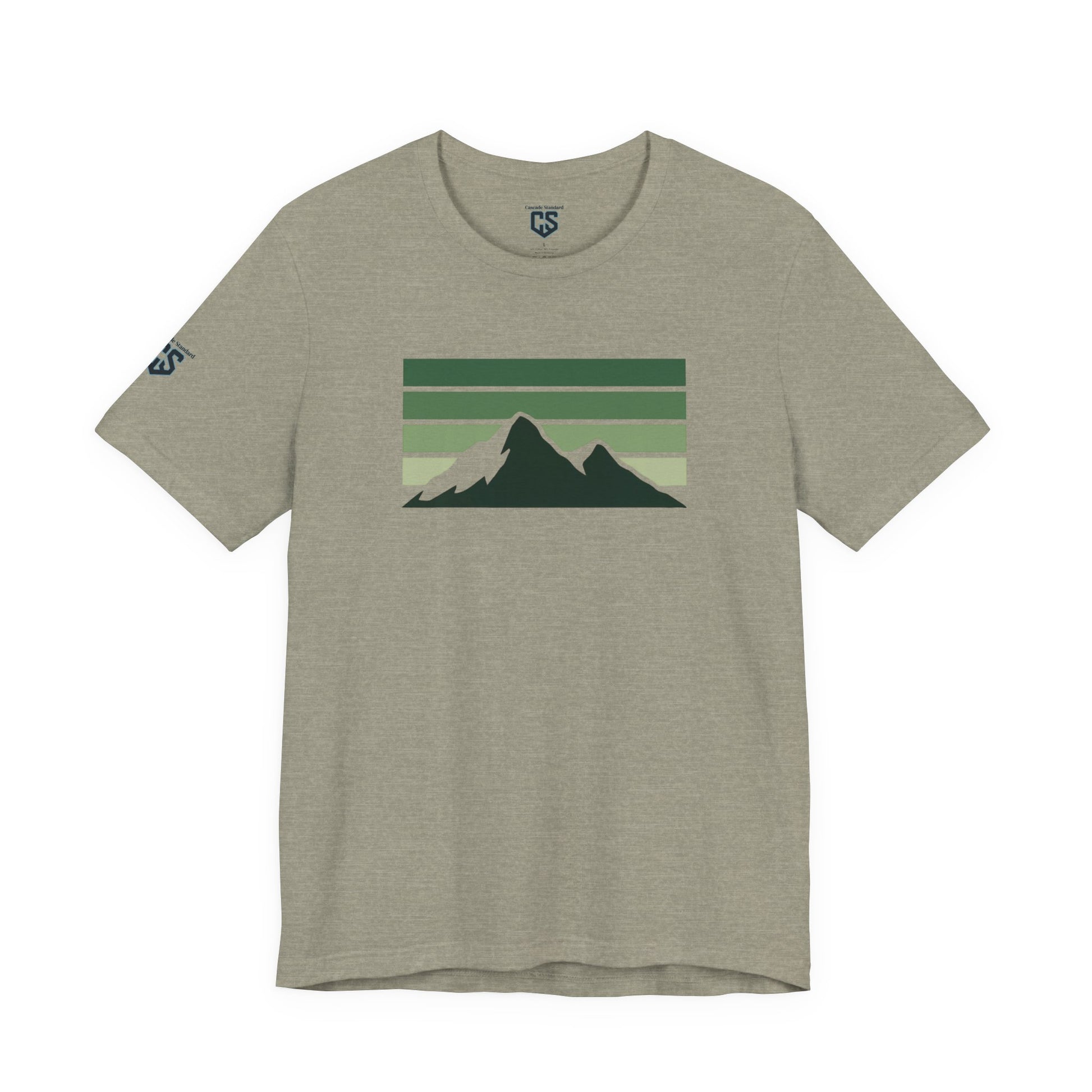 Cascade Lines Tee – Earth-Tone Mountain Stripe Shirt