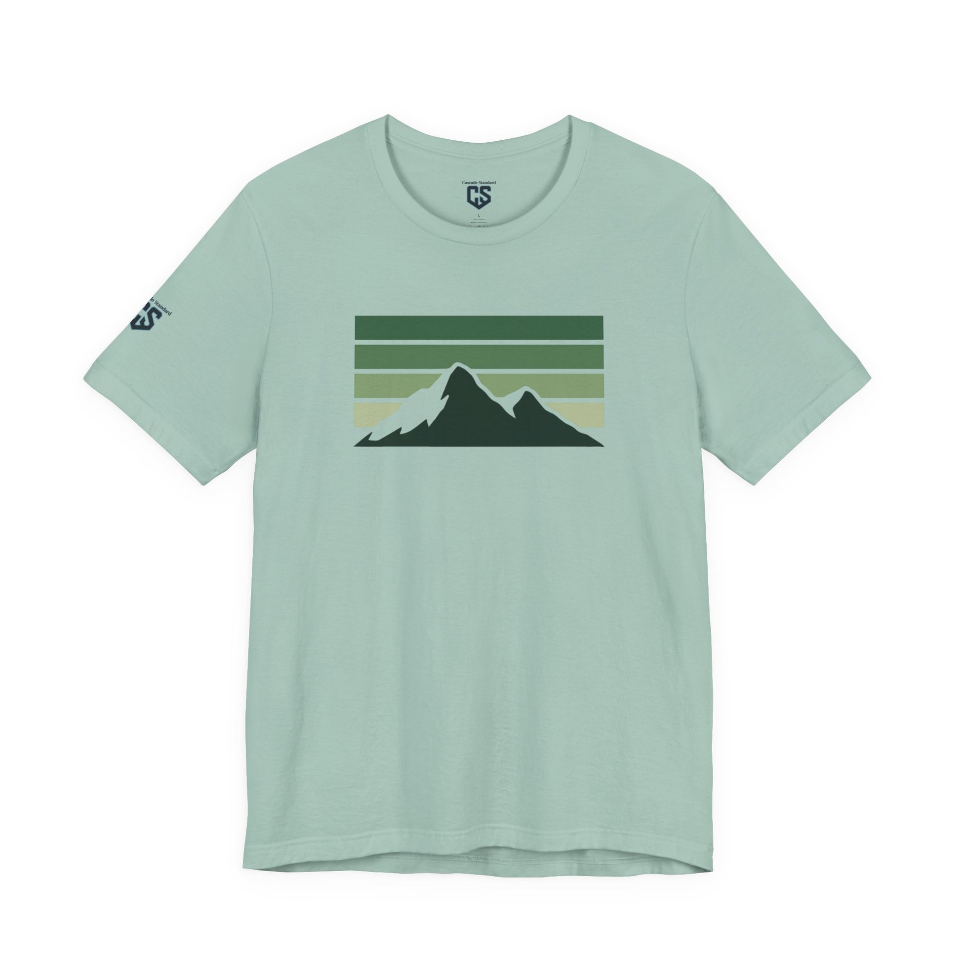 Cascade Lines Tee – Earth-Tone Mountain Stripe Shirt