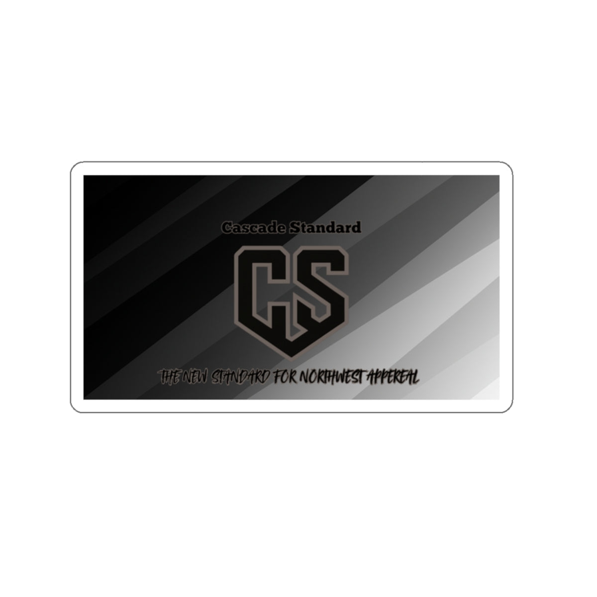 Cascade Standard Logo Sticker – Blackout Edition