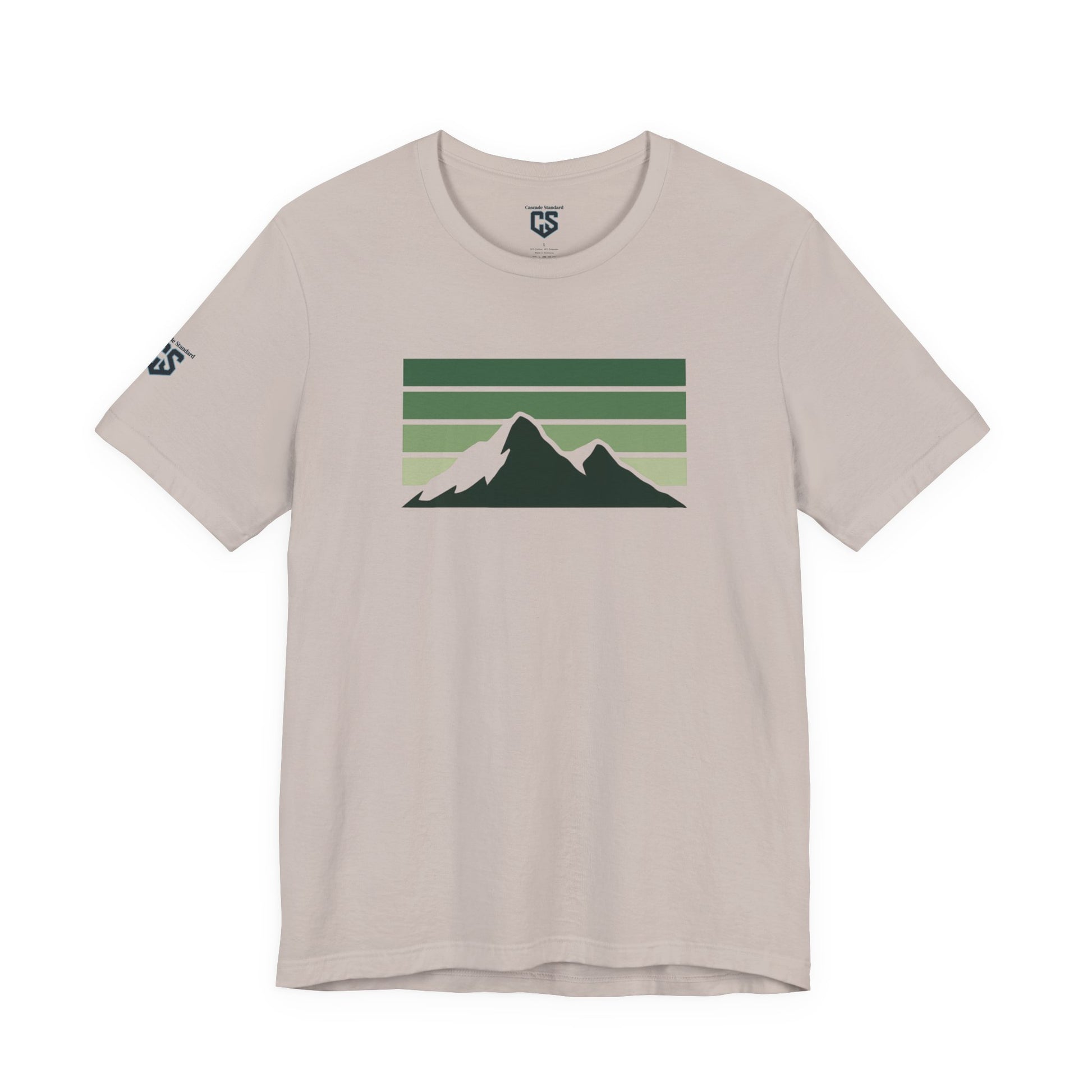 Cascade Lines Tee – Earth-Tone Mountain Stripe Shirt