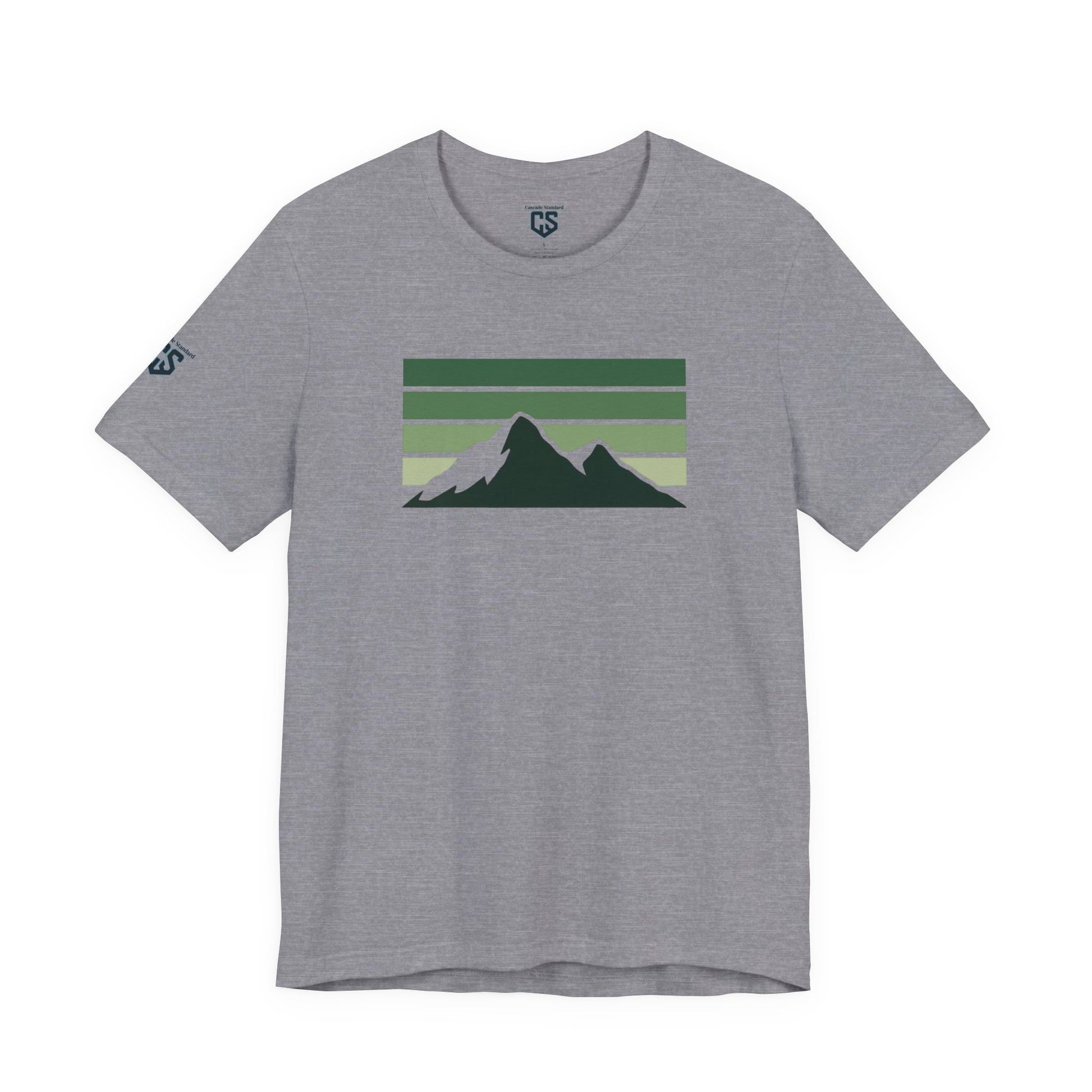 Cascade Lines Tee – Earth-Tone Mountain Stripe Shirt