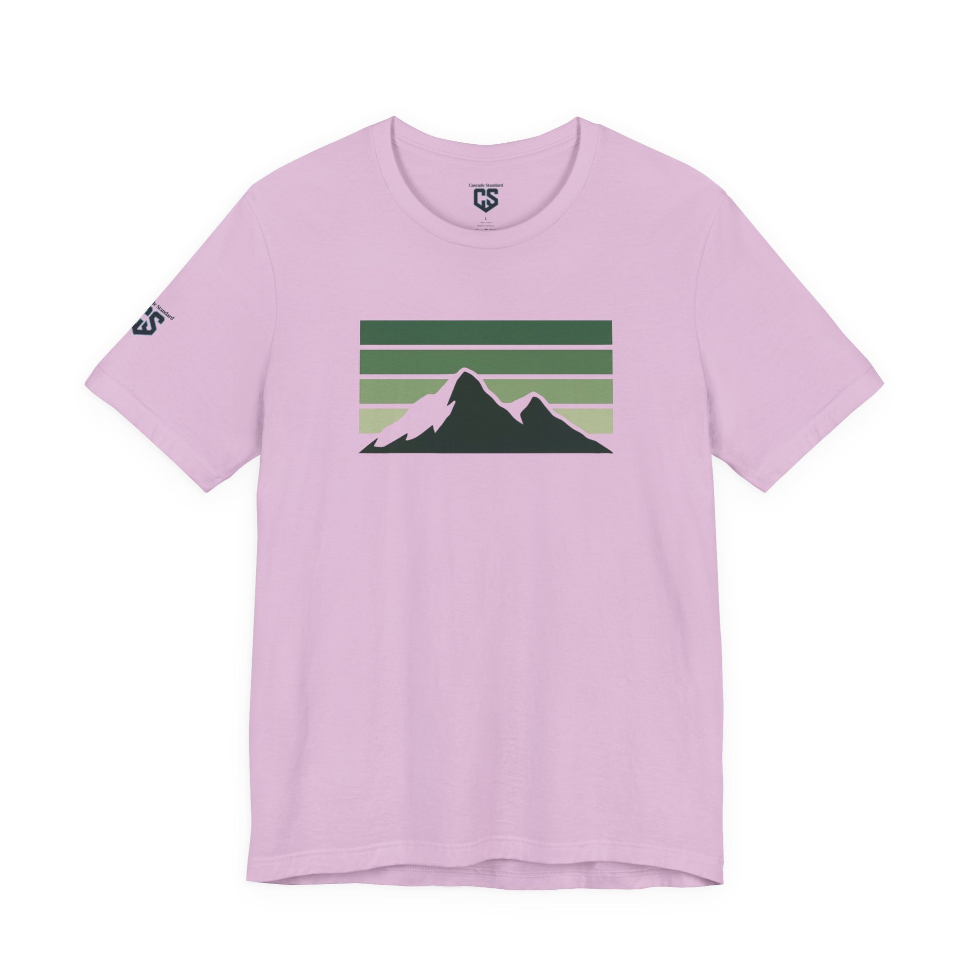 Cascade Lines Tee – Earth-Tone Mountain Stripe Shirt