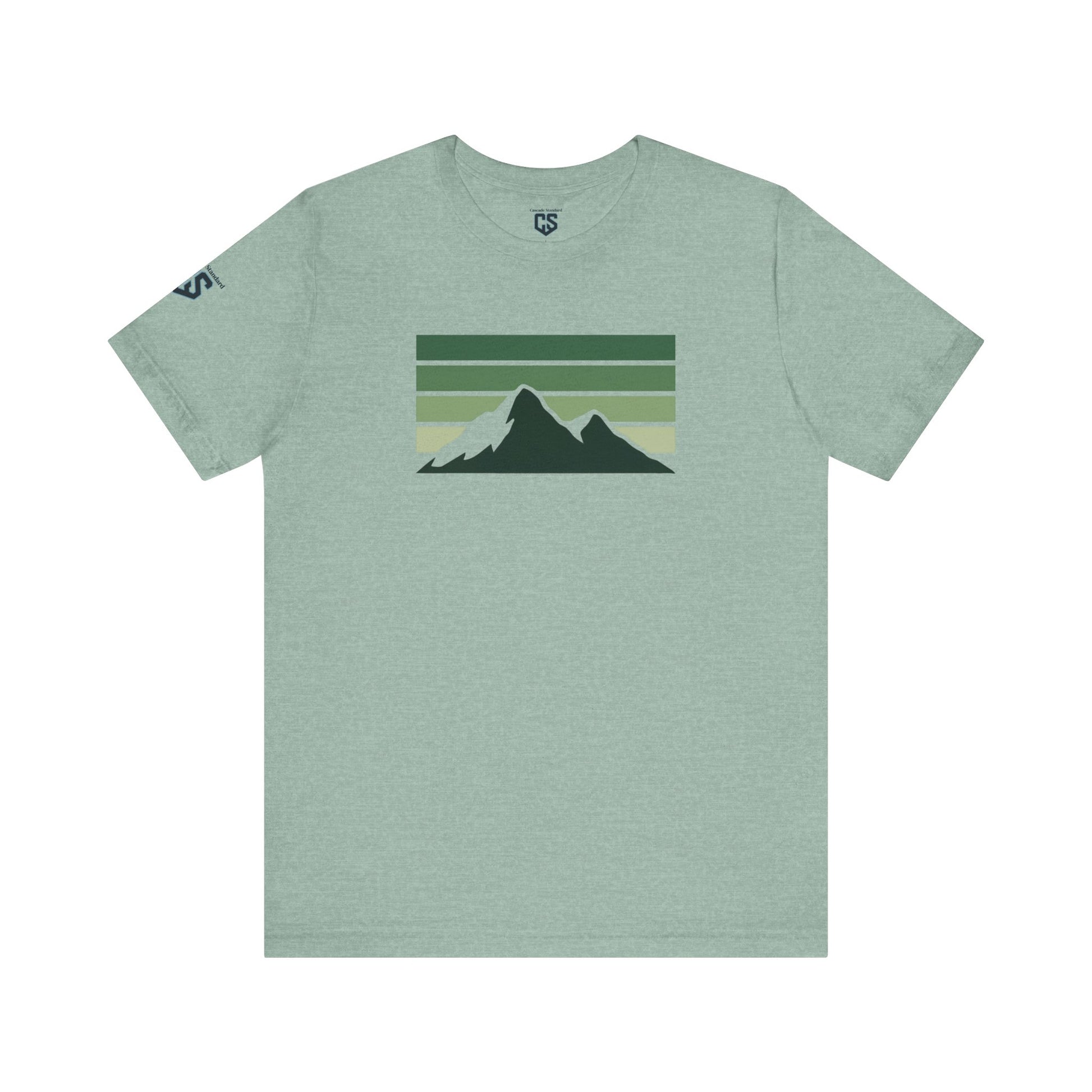 Cascade Lines Tee – Earth-Tone Mountain Stripe Shirt