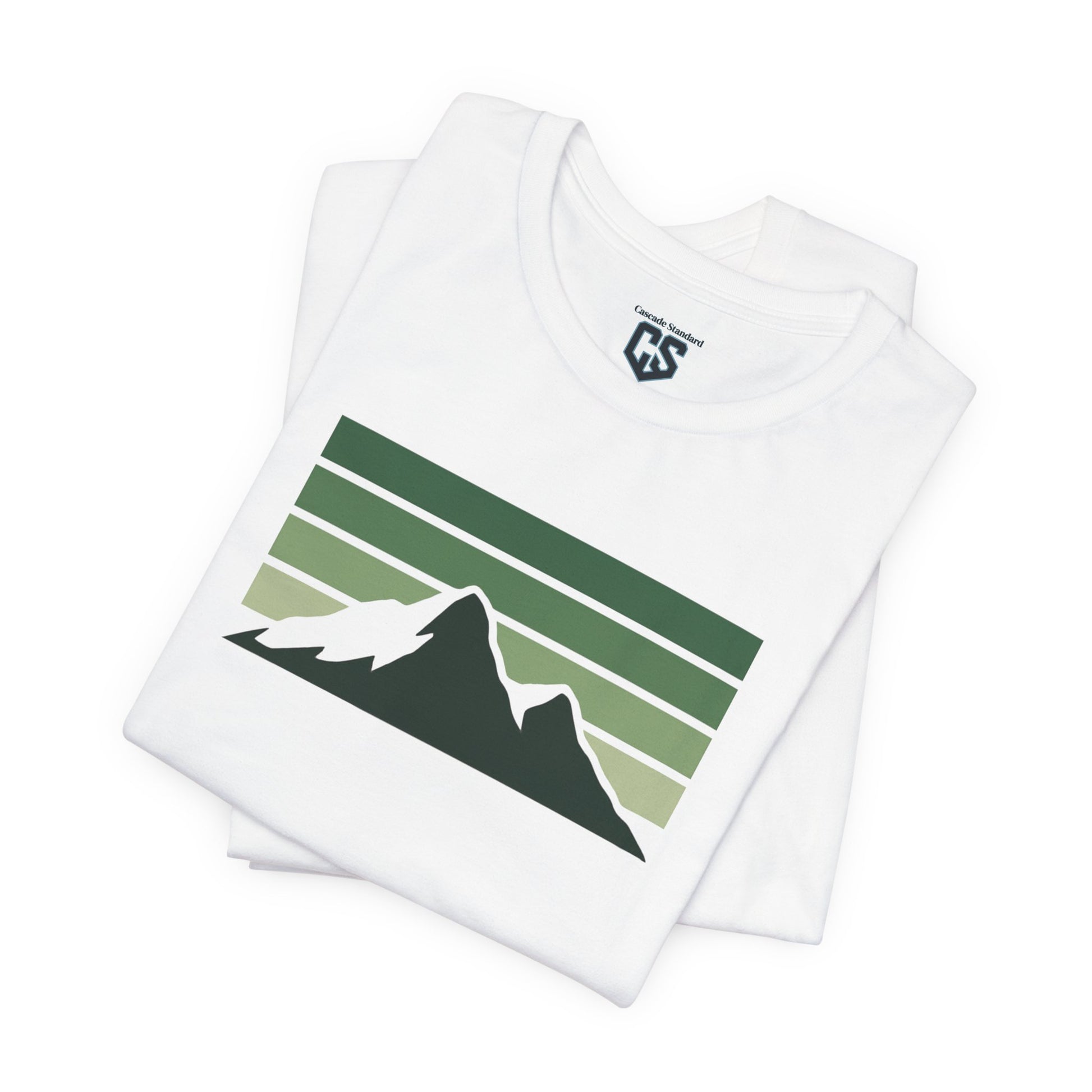 Cascade Lines Tee – Earth-Tone Mountain Stripe Shirt