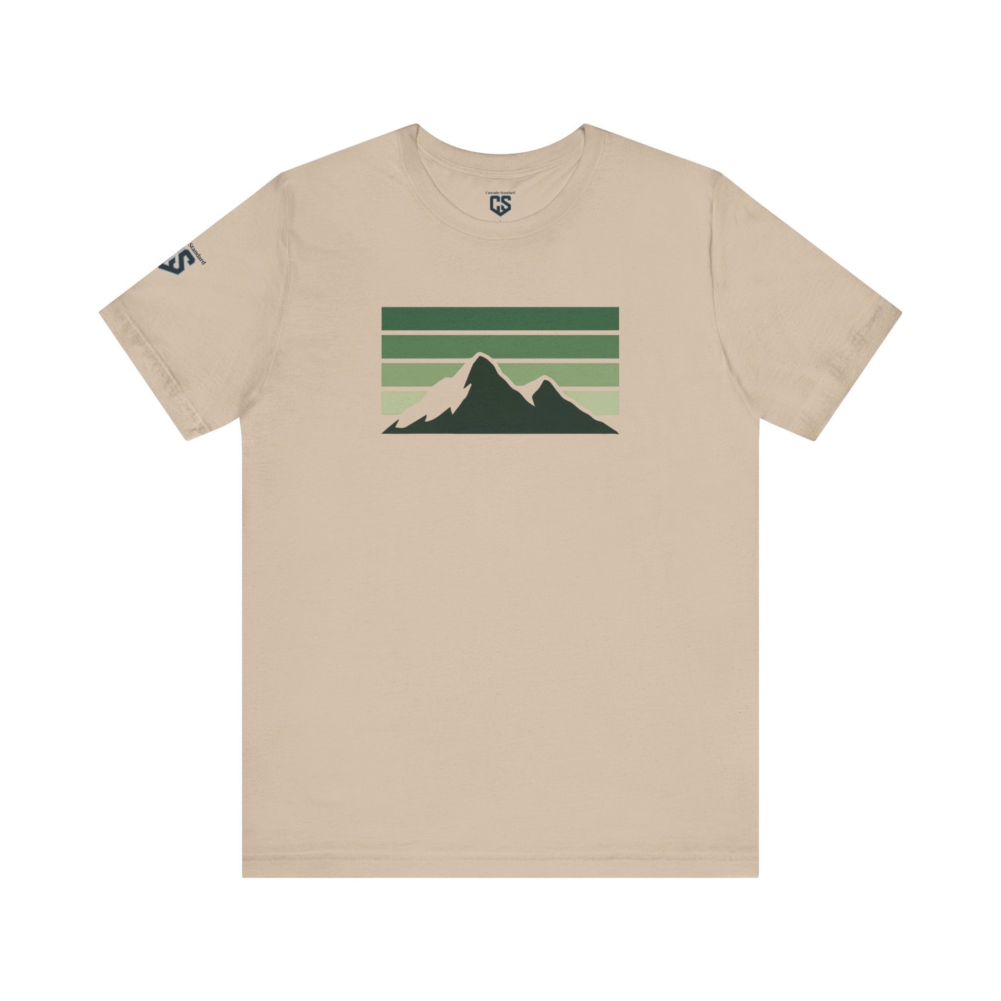 Cascade Lines Tee – Earth-Tone Mountain Stripe Shirt