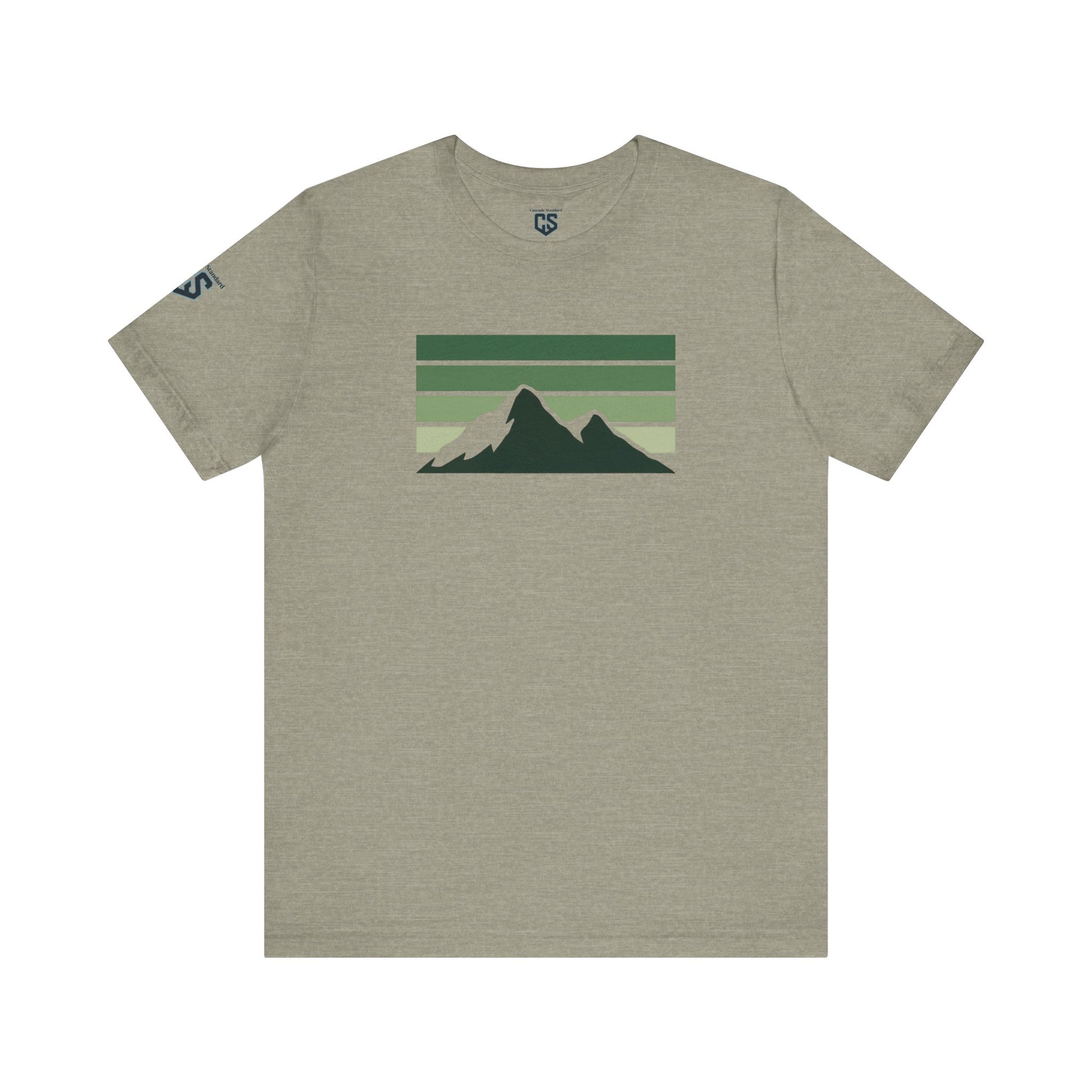 Cascade Lines Tee – Earth-Tone Mountain Stripe Shirt
