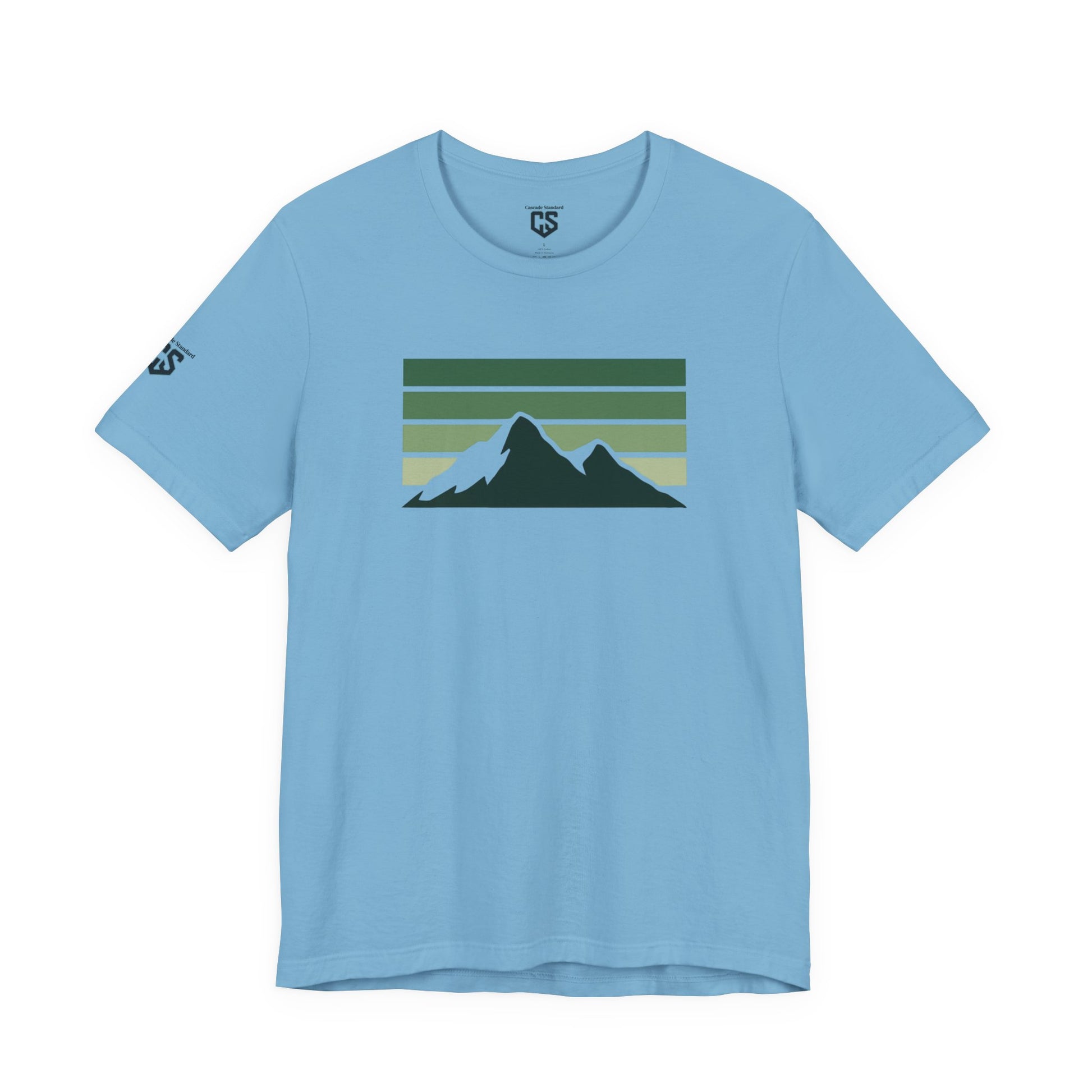 Cascade Lines Tee – Earth-Tone Mountain Stripe Shirt