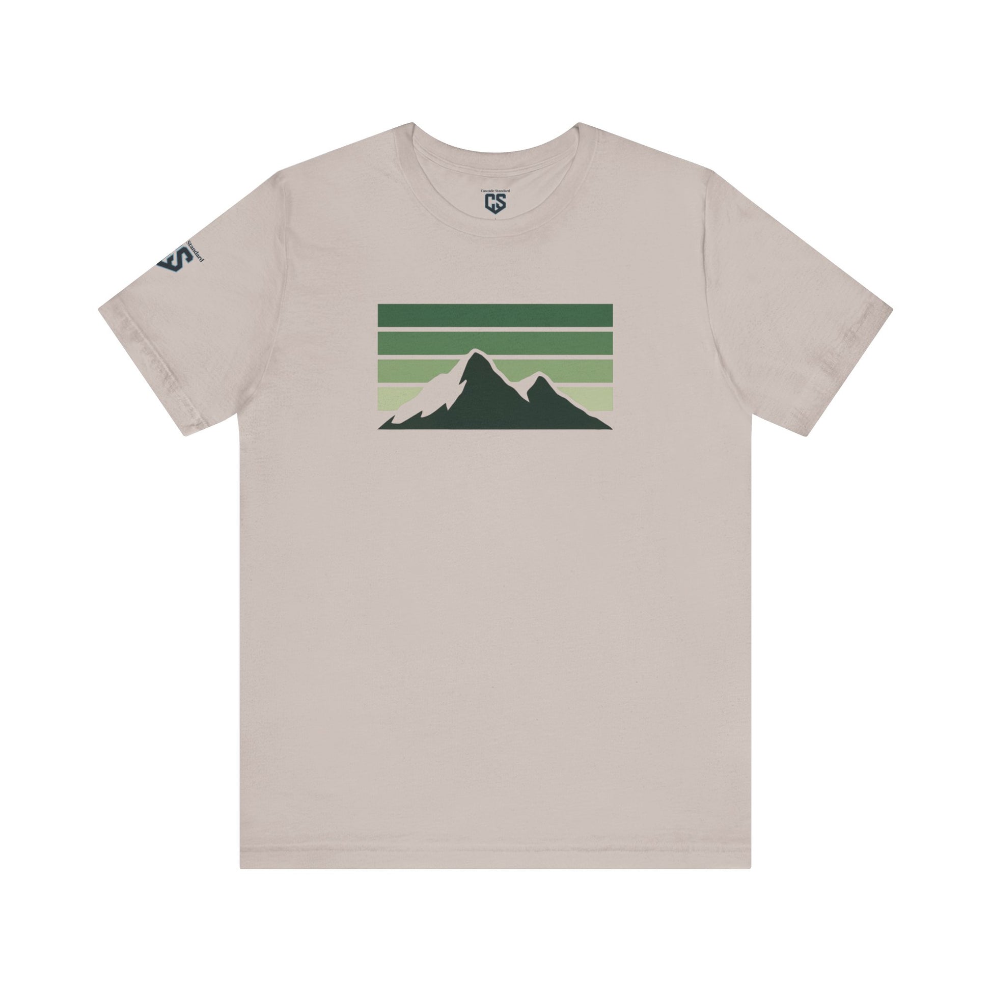 Cascade Lines Tee – Earth-Tone Mountain Stripe Shirt