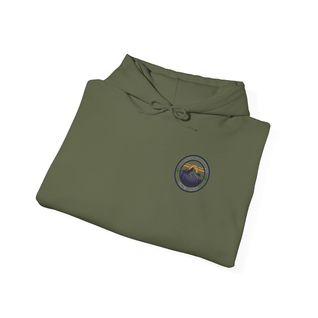 Pacific Northwest Vibes Hooded Sweatshirt | Cozy Unisex Hoodie for Adventure Lovers, Outdoor Lifestyle, Gifts for Nature Enthusiasts