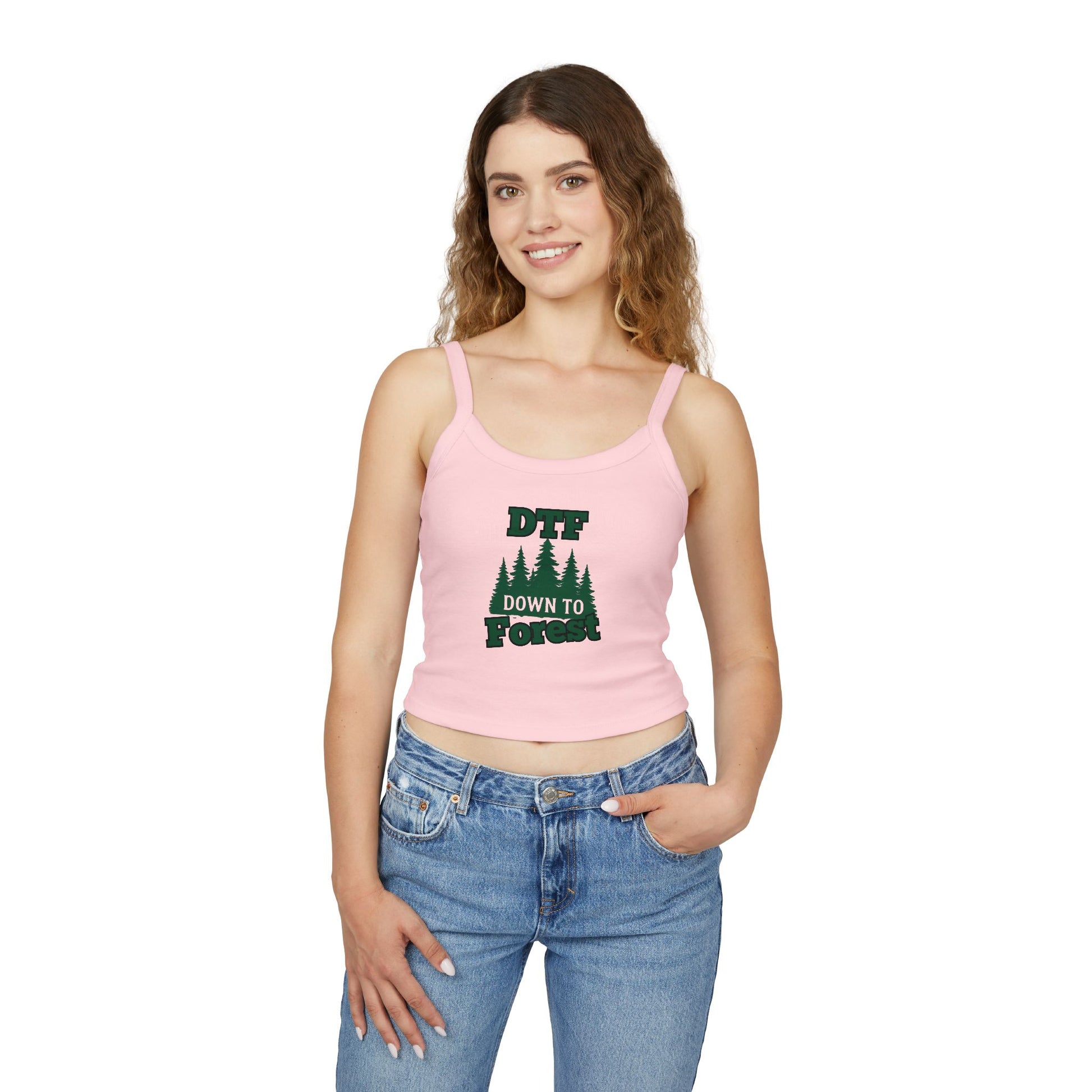 DTF Down to Forest Spaghetti Strap Tank