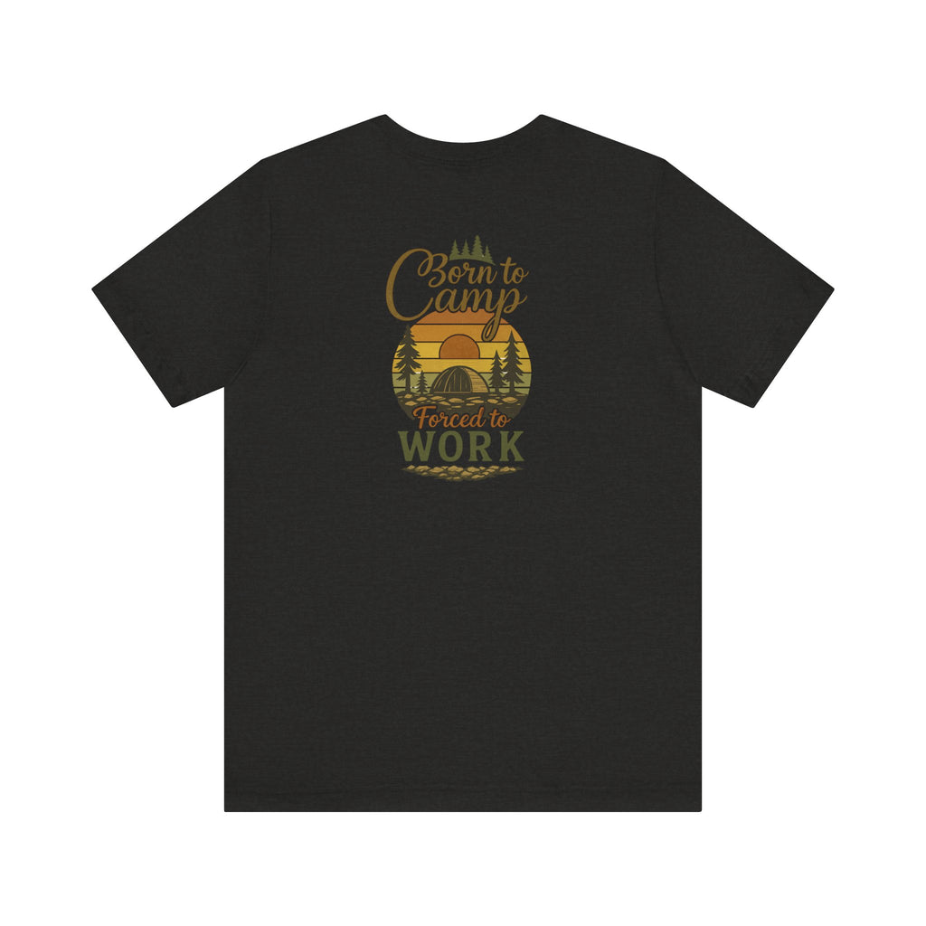 Born to Camp Tee – Retro Tent Sunset Outdoors Shirt