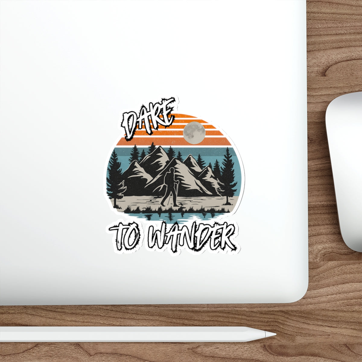 Dare to Wander – Retro Hiker Sticker