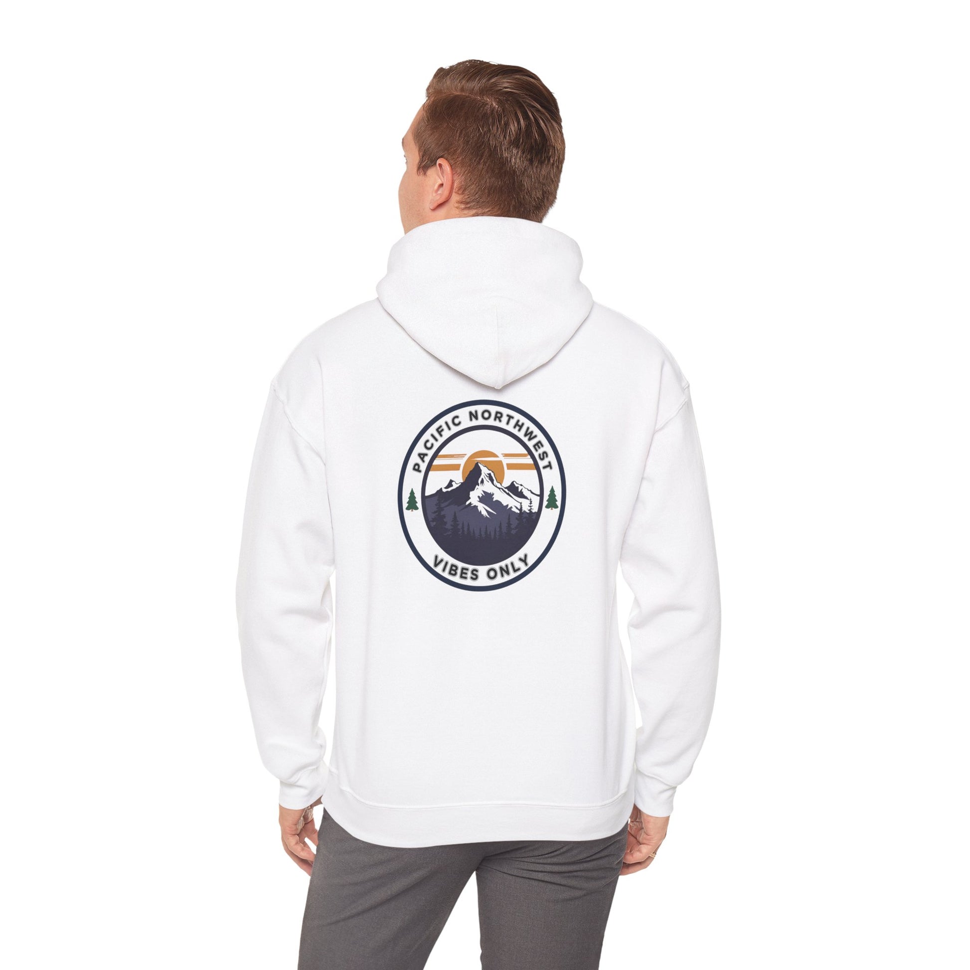 Pacific Northwest Vibes Hooded Sweatshirt | Cozy Unisex Hoodie for Adventure Lovers, Outdoor Lifestyle, Gifts for Nature Enthusiasts