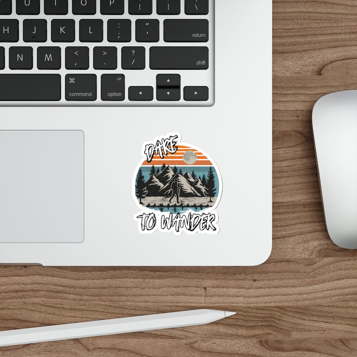 Dare to Wander – Retro Hiker Sticker
