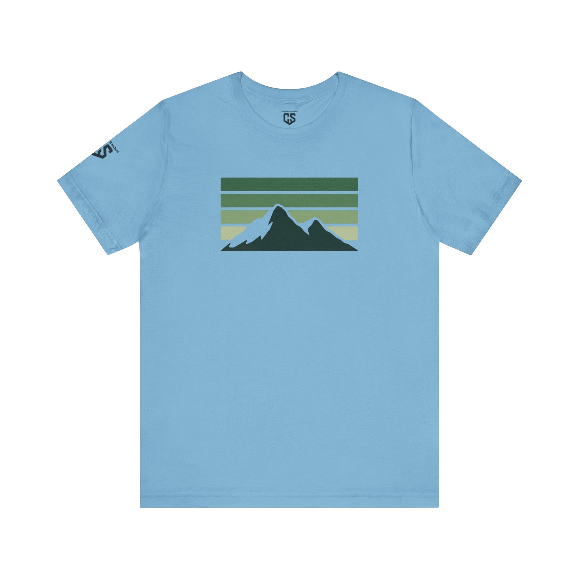Cascade Lines Tee – Earth-Tone Mountain Stripe Shirt