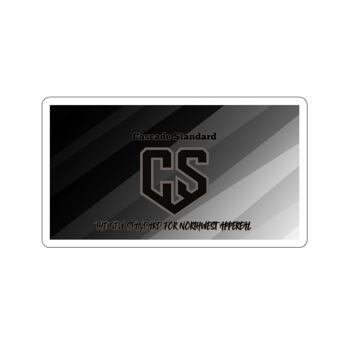 Cascade Standard Logo Sticker – Blackout Edition