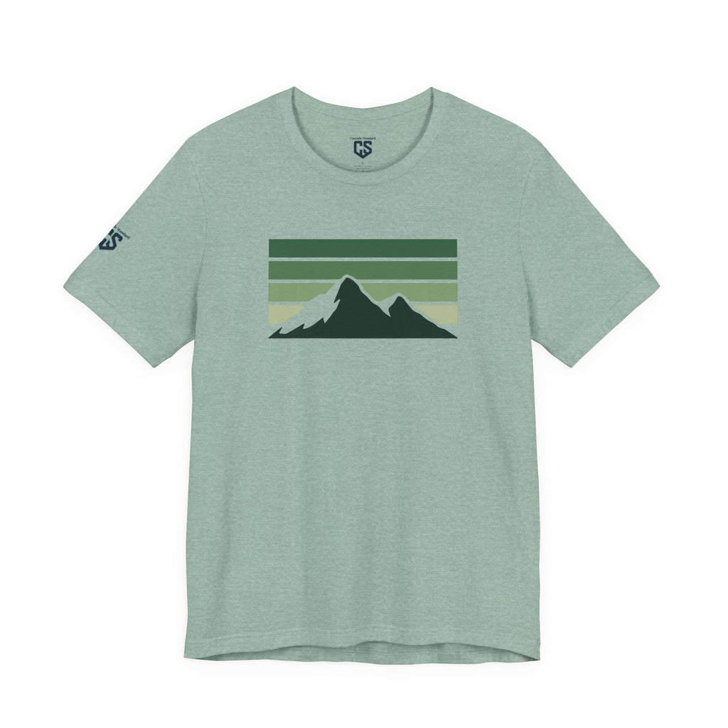 Cascade Lines Tee – Earth-Tone Mountain Stripe Shirt