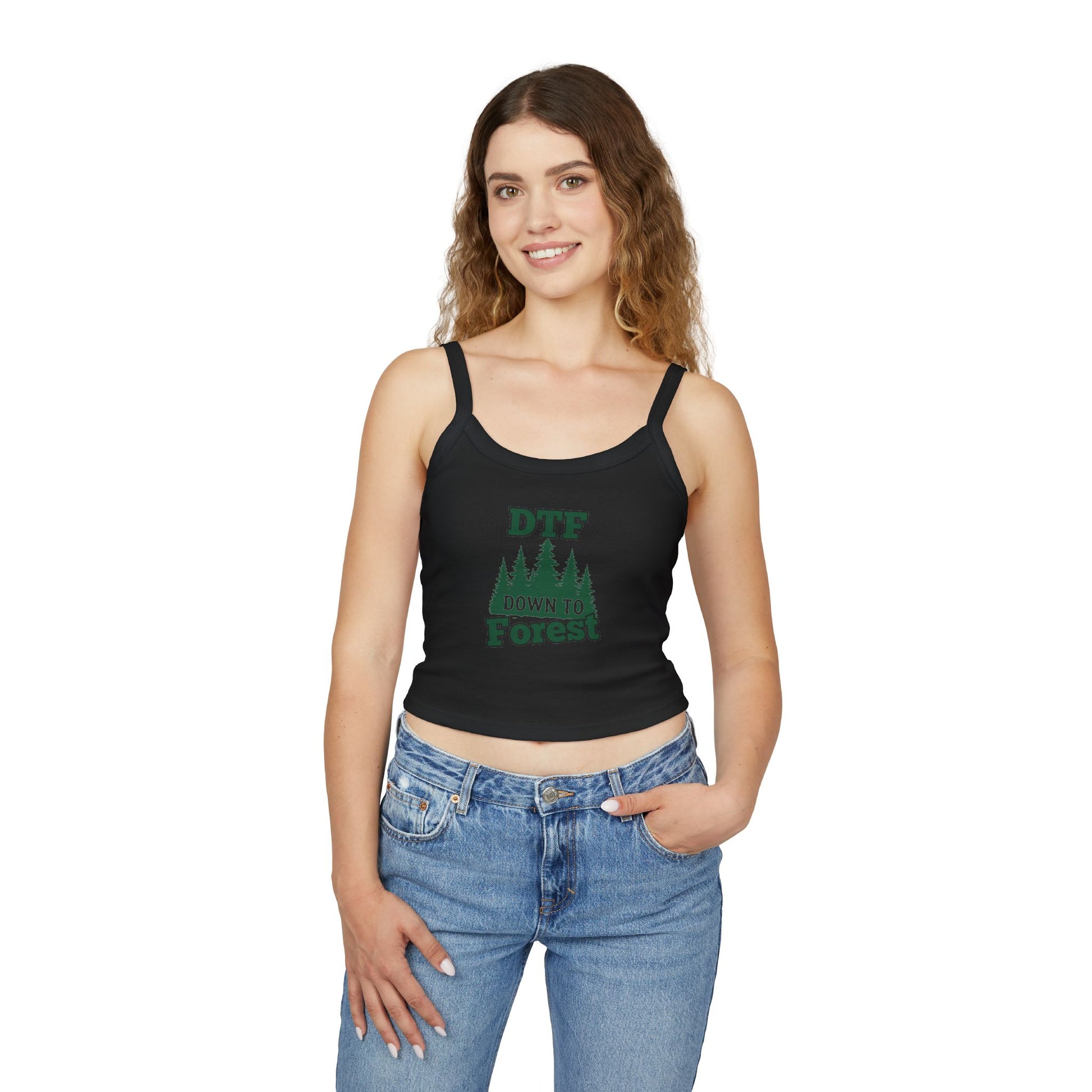 DTF Down to Forest Spaghetti Strap Tank