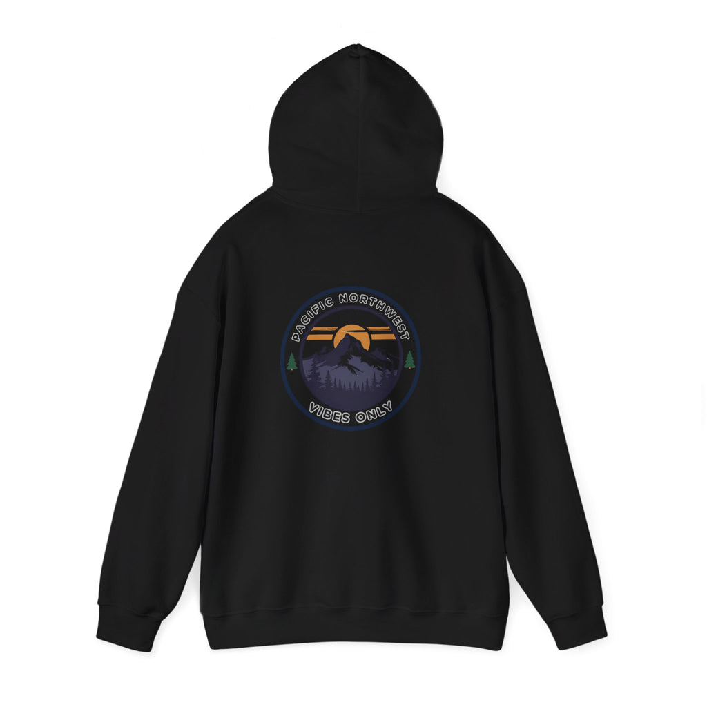 Pacific Northwest Vibes Hooded Sweatshirt | Cozy Unisex Hoodie for Adventure Lovers, Outdoor Lifestyle, Gifts for Nature Enthusiasts