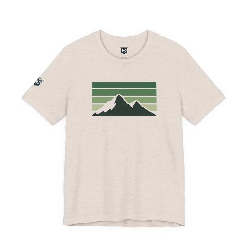 Cascade Lines Tee – Earth-Tone Mountain Stripe Shirt