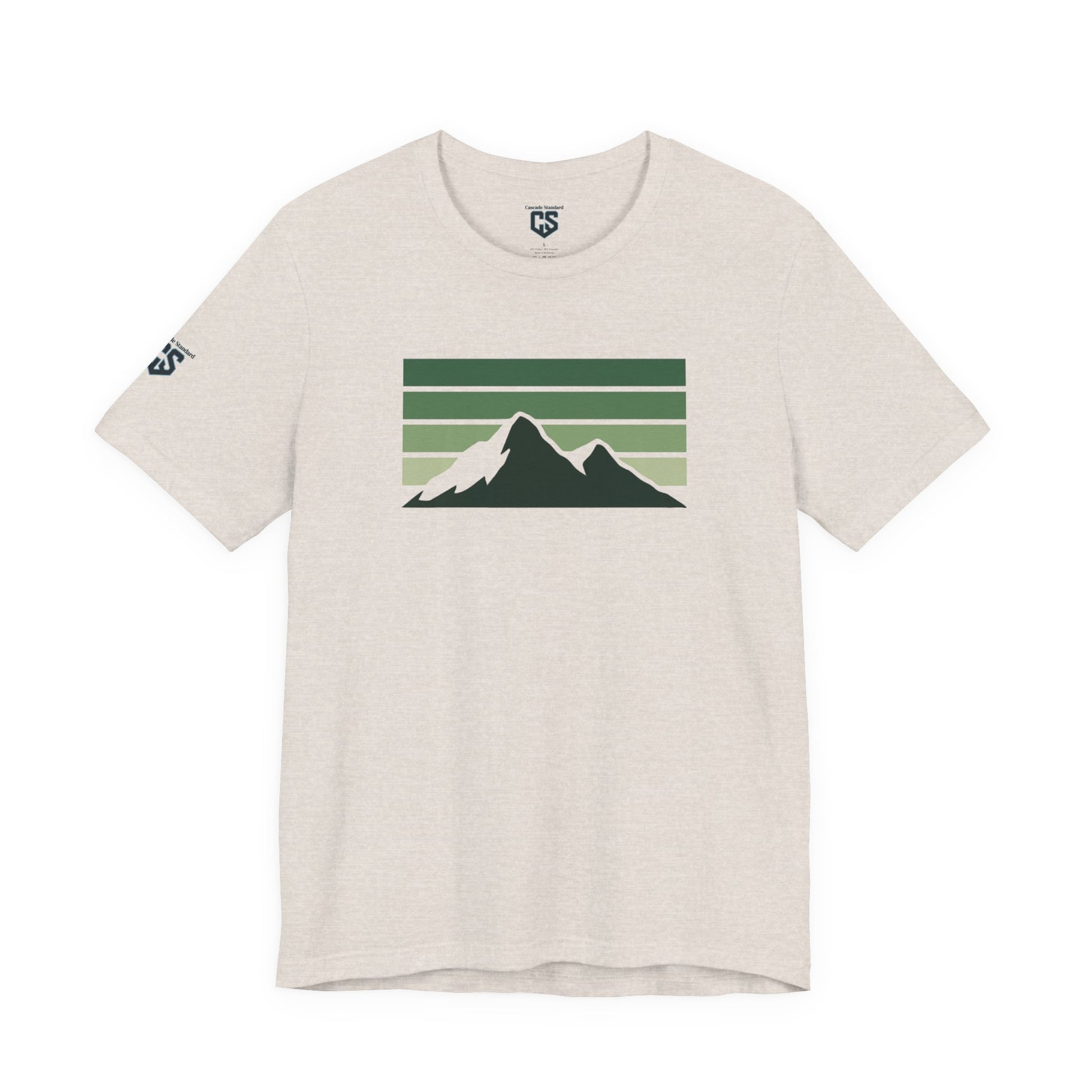 Cascade Lines Tee – Earth-Tone Mountain Stripe Shirt