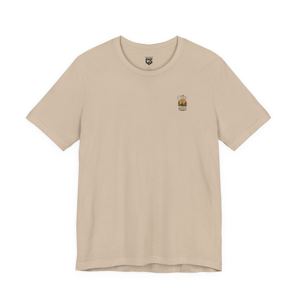 Born to Camp Tee – Retro Tent Sunset Outdoors Shirt