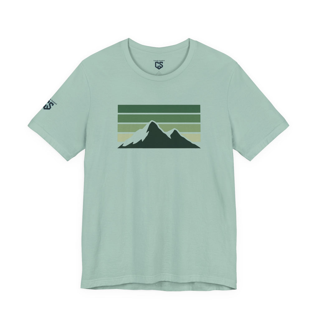 Cascade Lines Tee – Earth-Tone Mountain Stripe Shirt