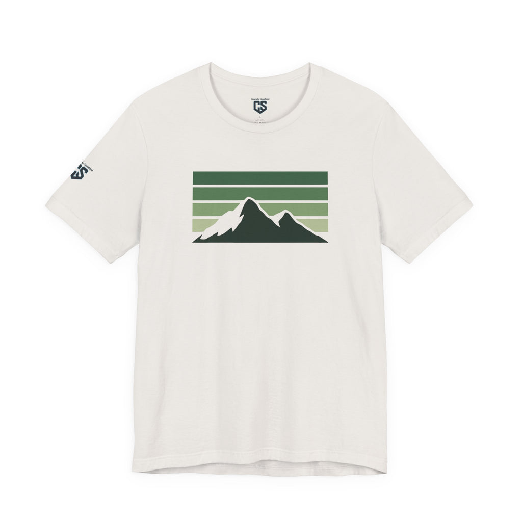 Cascade Lines Tee – Earth-Tone Mountain Stripe Shirt