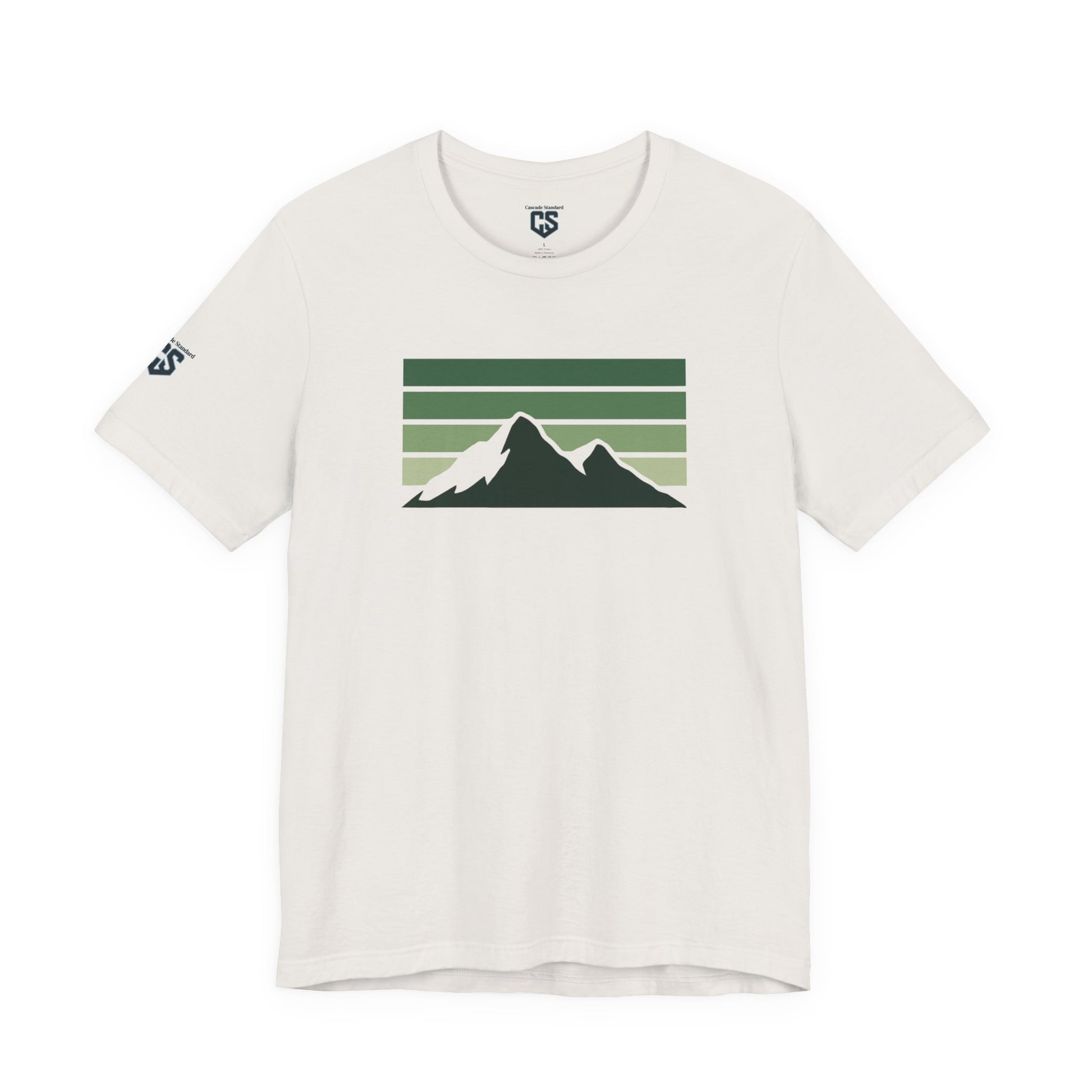 Cascade Lines Tee – Earth-Tone Mountain Stripe Shirt