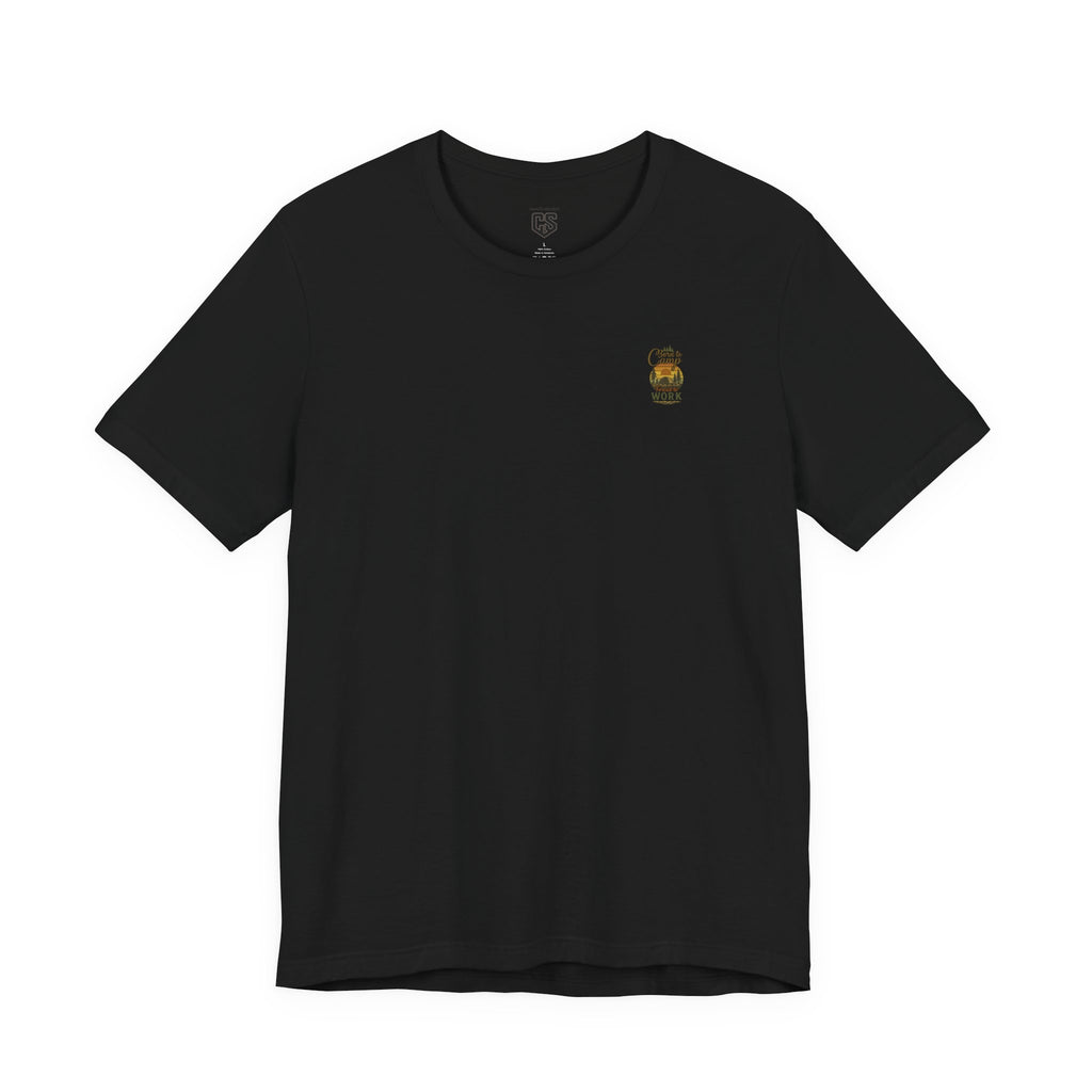 Born to Camp Tee – Retro Tent Sunset Outdoors Shirt