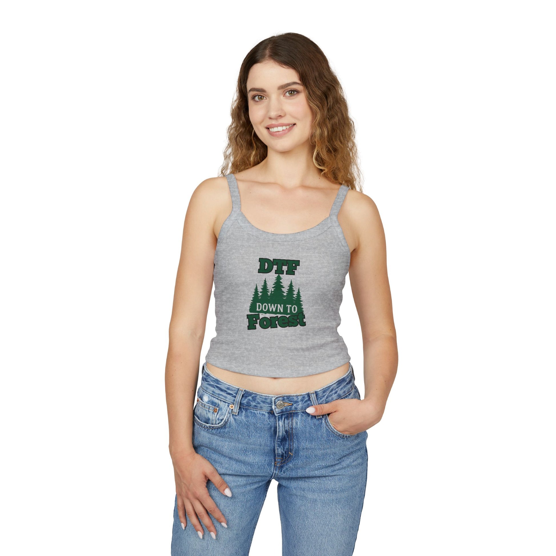 DTF Down to Forest Spaghetti Strap Tank