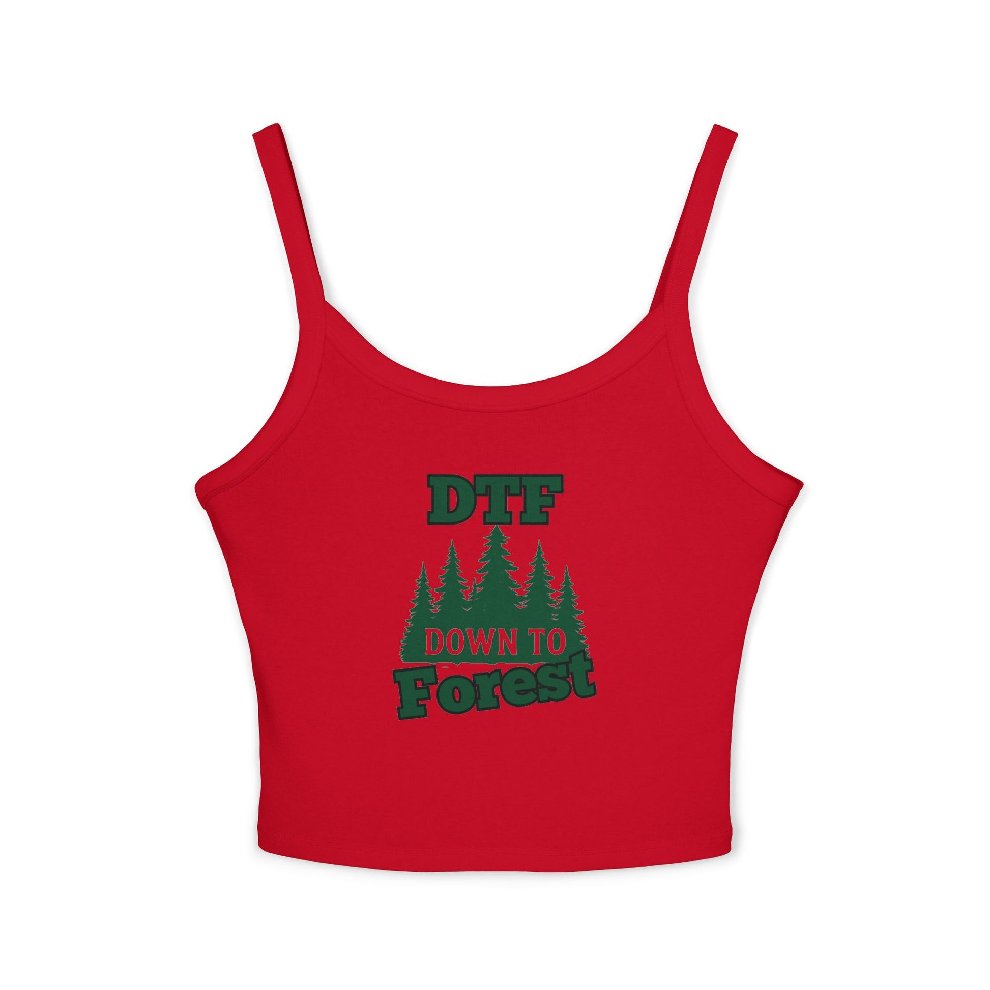 DTF Down to Forest Spaghetti Strap Tank