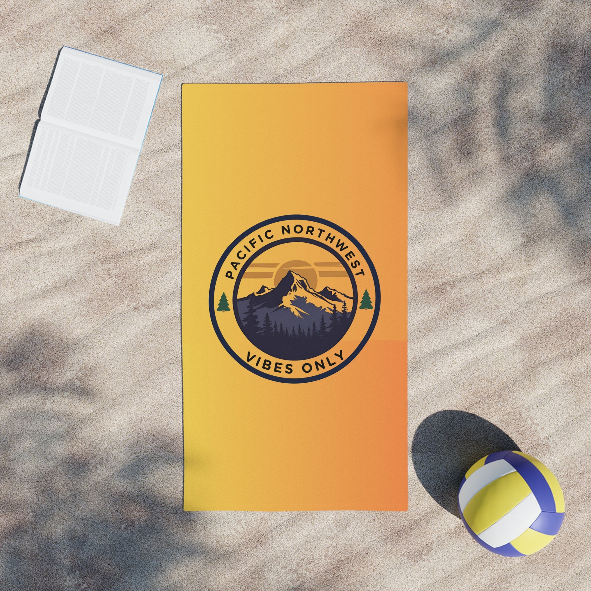 Pacific Northwest Vibes Beach Towels, Summer Essentials, Travel Towels, Poolside Accessories, Outdoor Fun, Gift for Nature Lovers