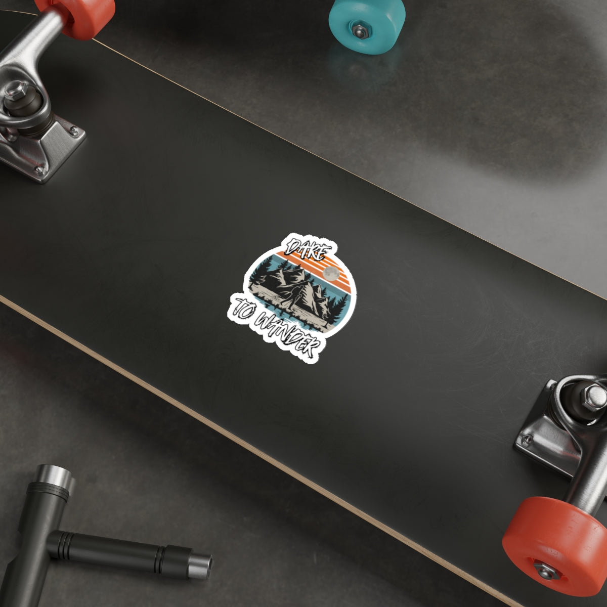 Dare to Wander – Retro Hiker Sticker