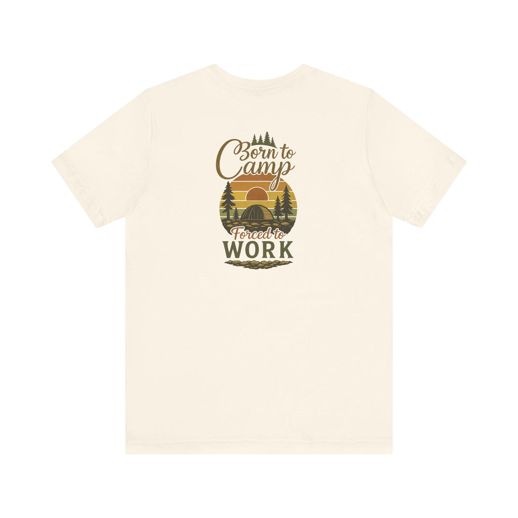 Born to Camp Tee – Retro Tent Sunset Outdoors Shirt