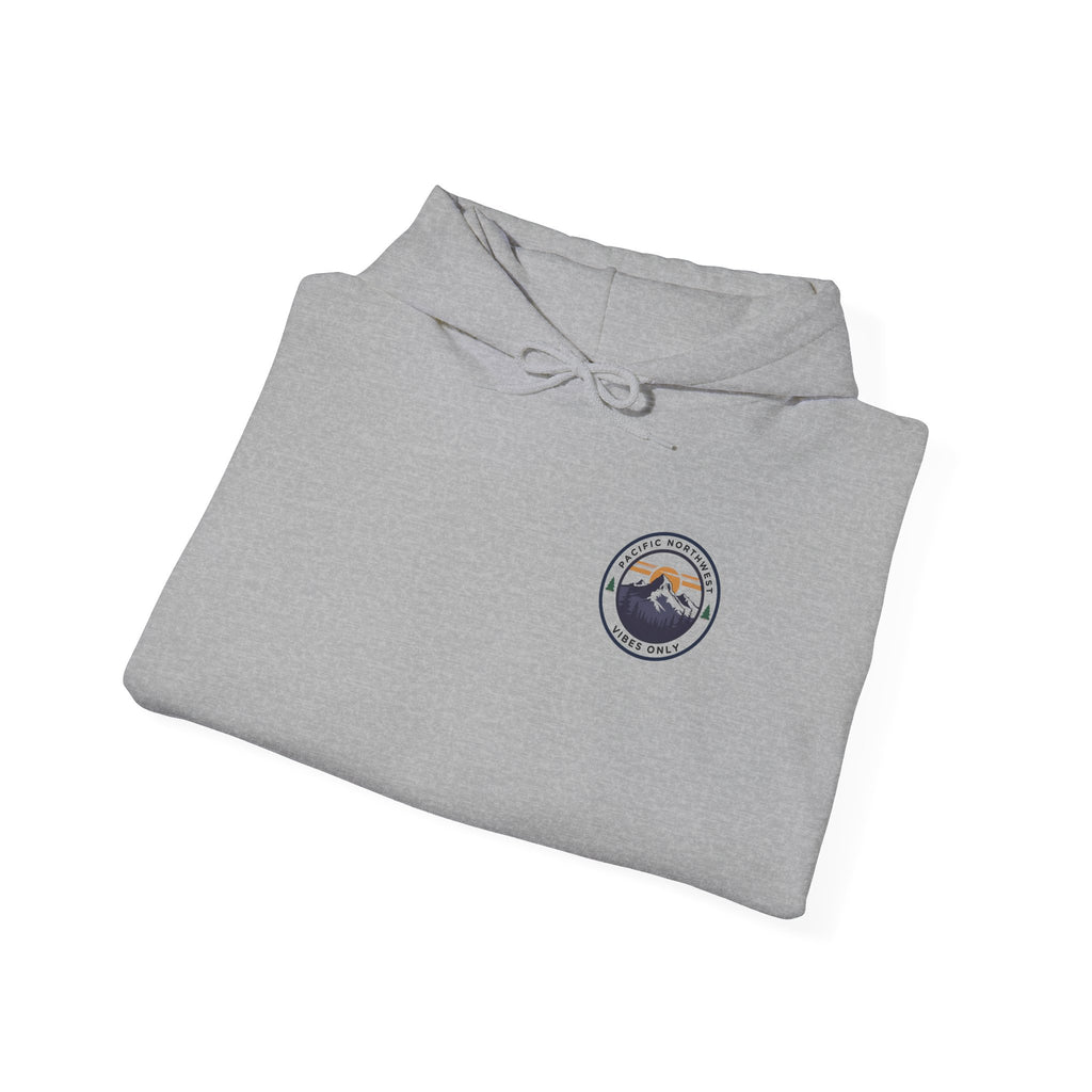 Pacific Northwest Vibes Hooded Sweatshirt | Cozy Unisex Hoodie for Adventure Lovers, Outdoor Lifestyle, Gifts for Nature Enthusiasts