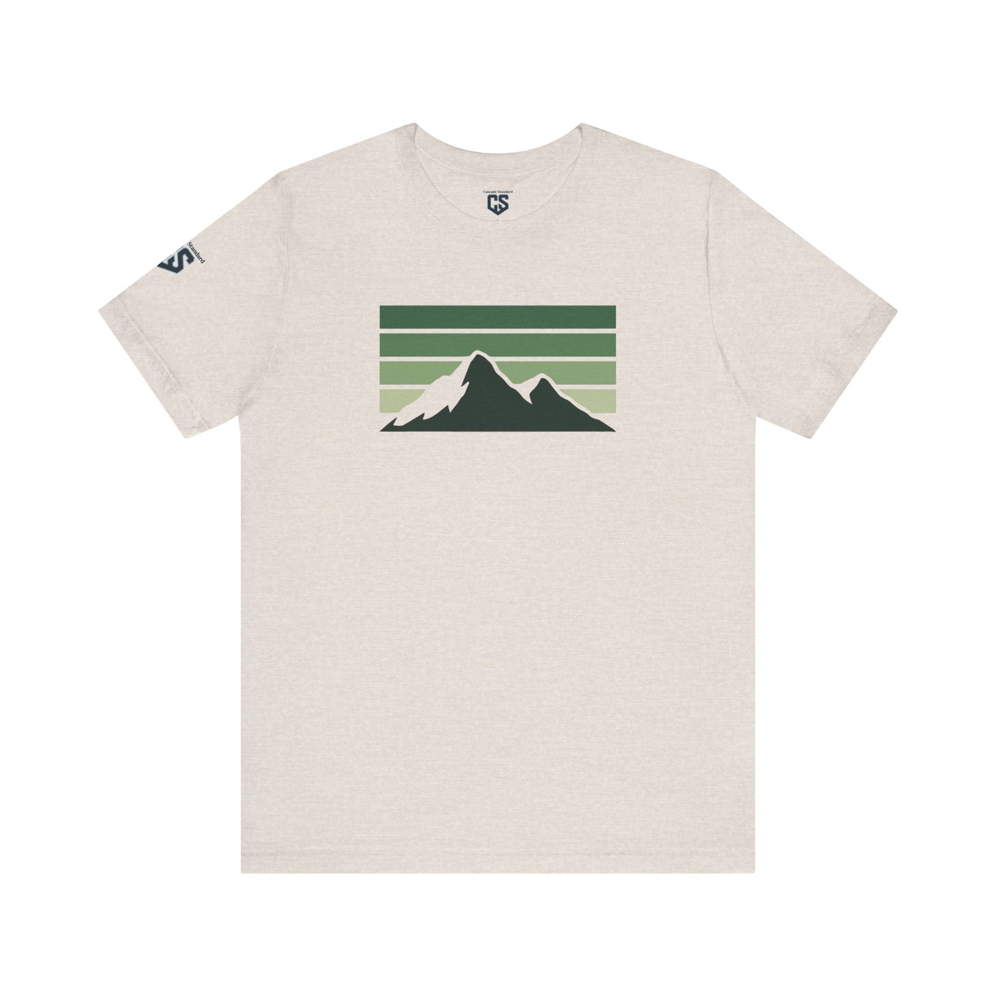 Cascade Lines Tee – Earth-Tone Mountain Stripe Shirt
