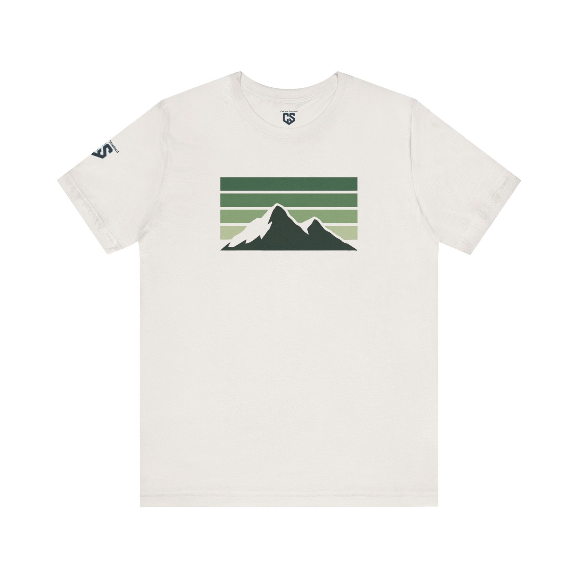 Cascade Lines Tee – Earth-Tone Mountain Stripe Shirt