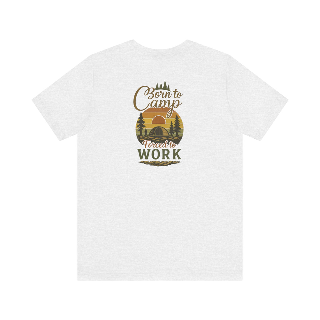 Born to Camp Tee – Retro Tent Sunset Outdoors Shirt
