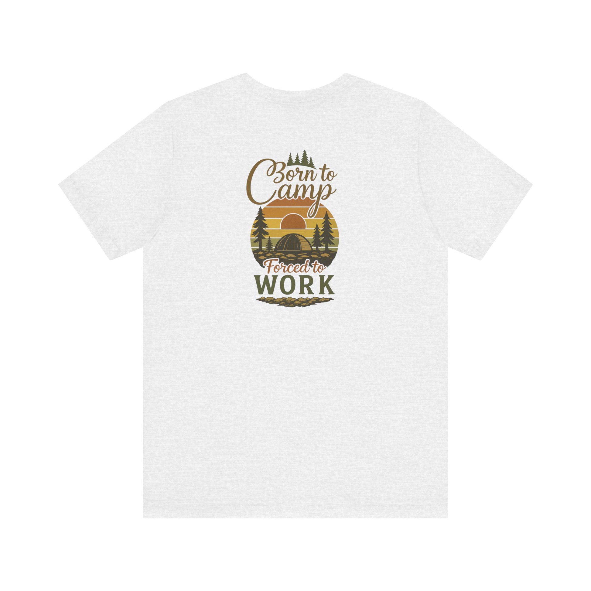 Born to Camp Tee – Retro Tent Sunset Outdoors Shirt