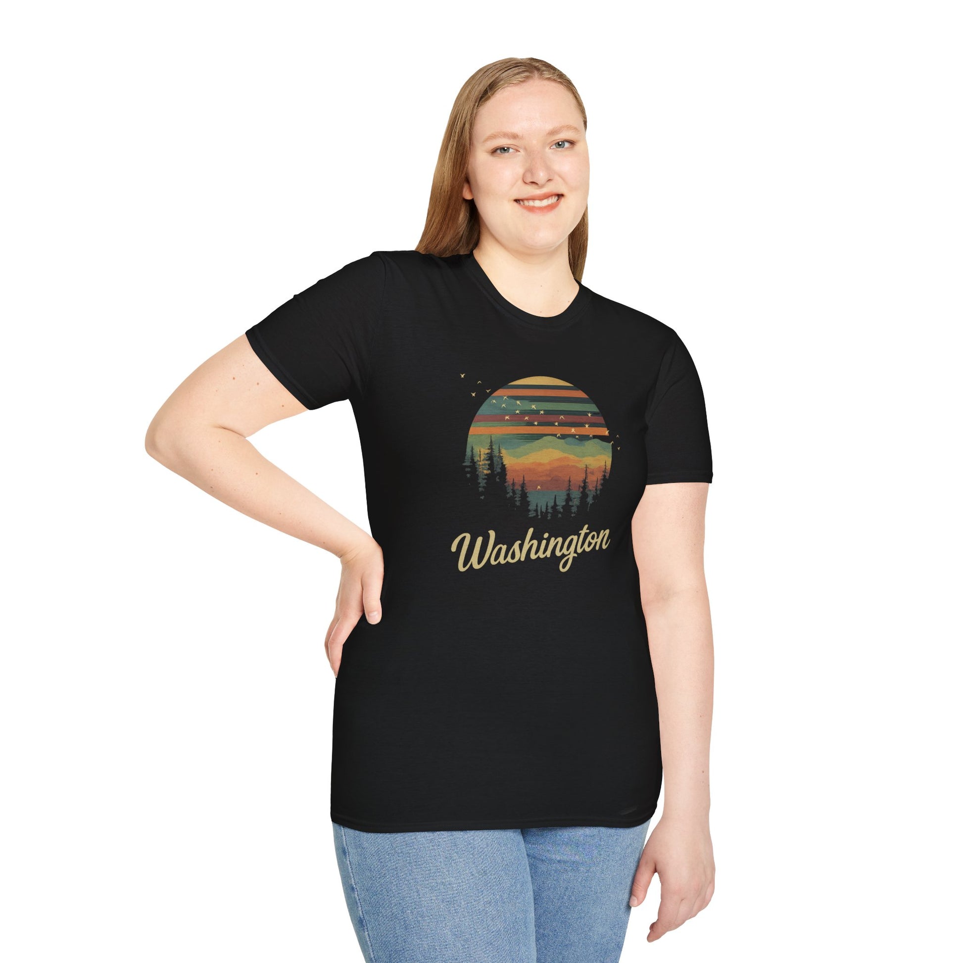 Retro Sunset Washington Tee