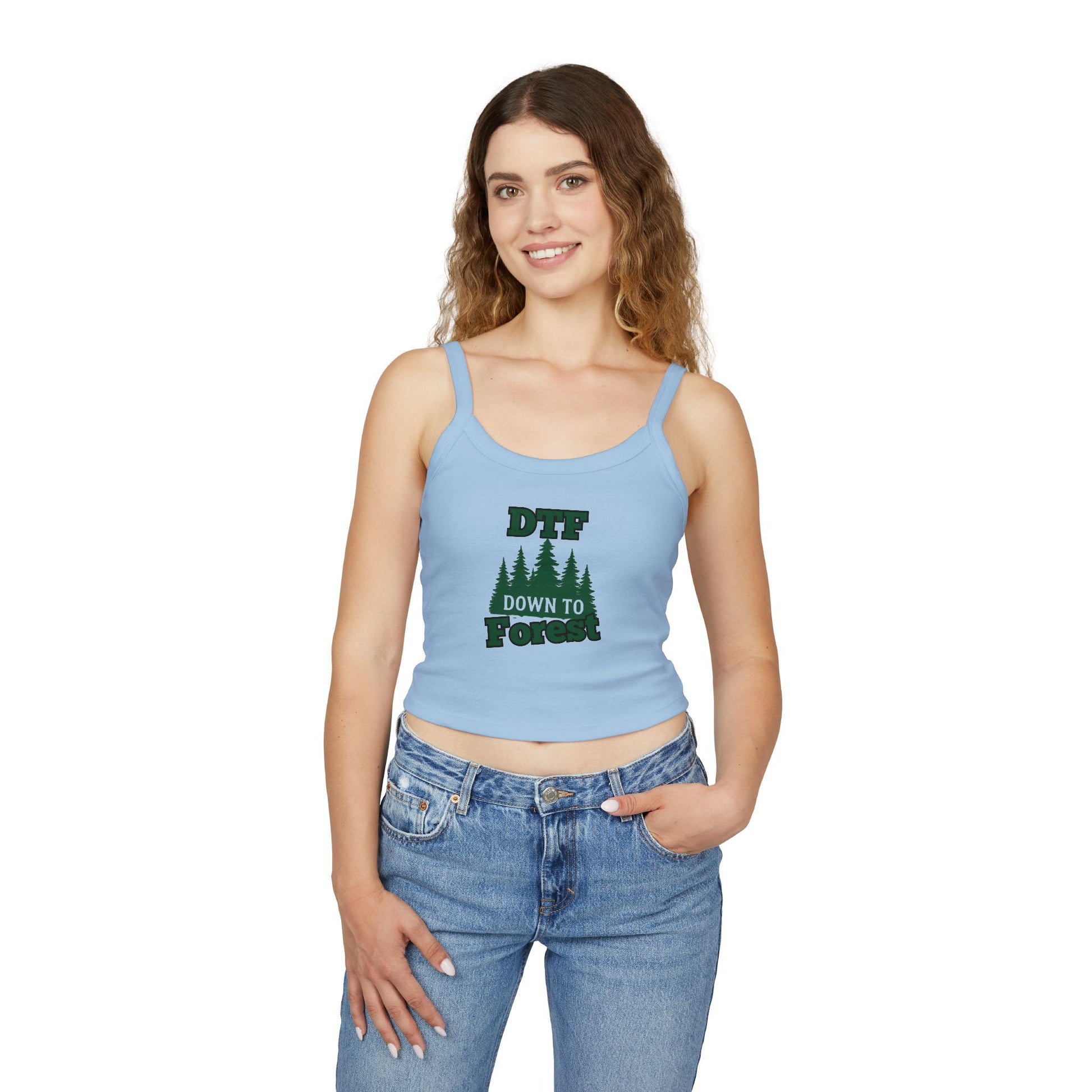 DTF Down to Forest Spaghetti Strap Tank