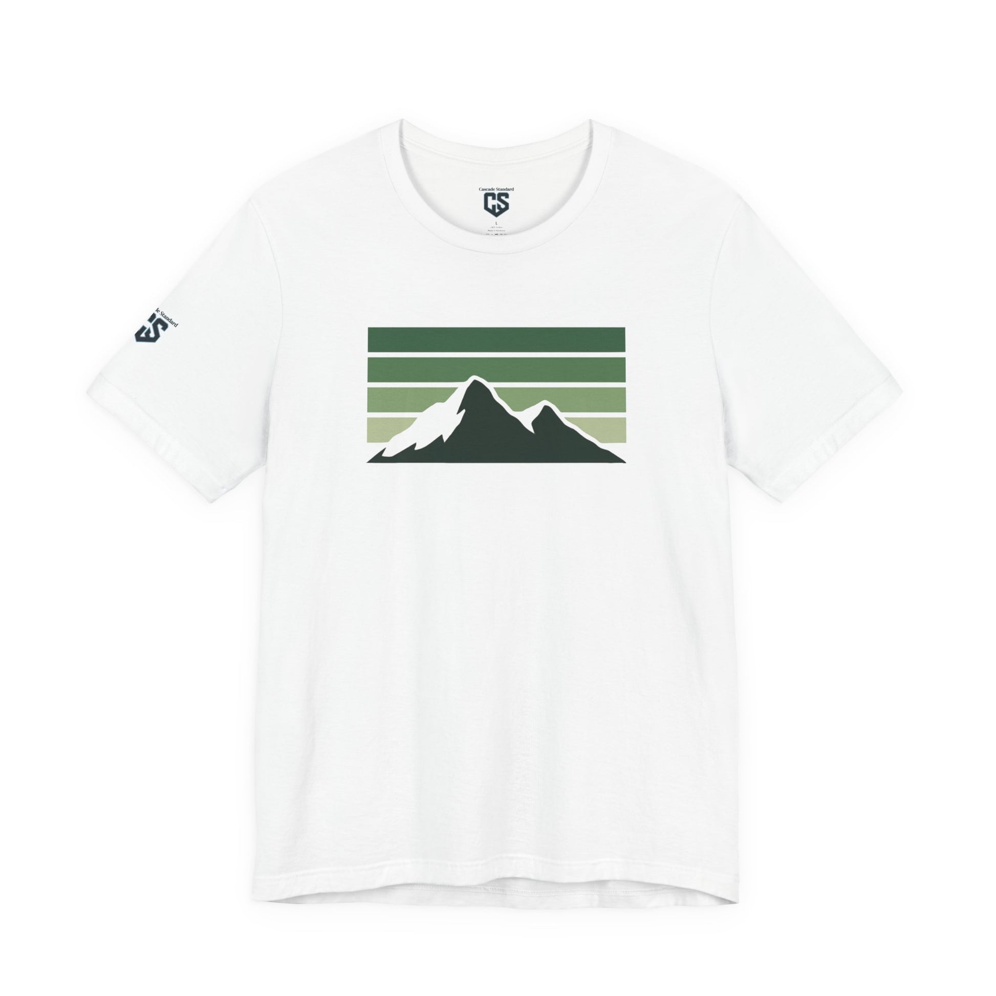 Cascade Lines Tee – Earth-Tone Mountain Stripe Shirt