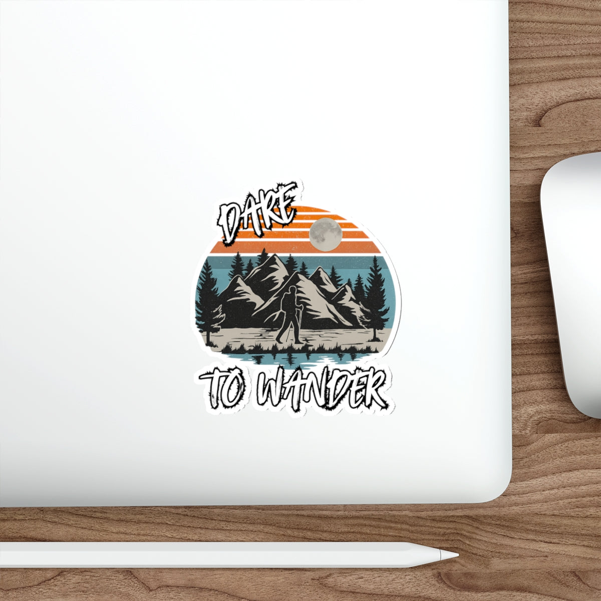 Dare to Wander – Retro Hiker Sticker