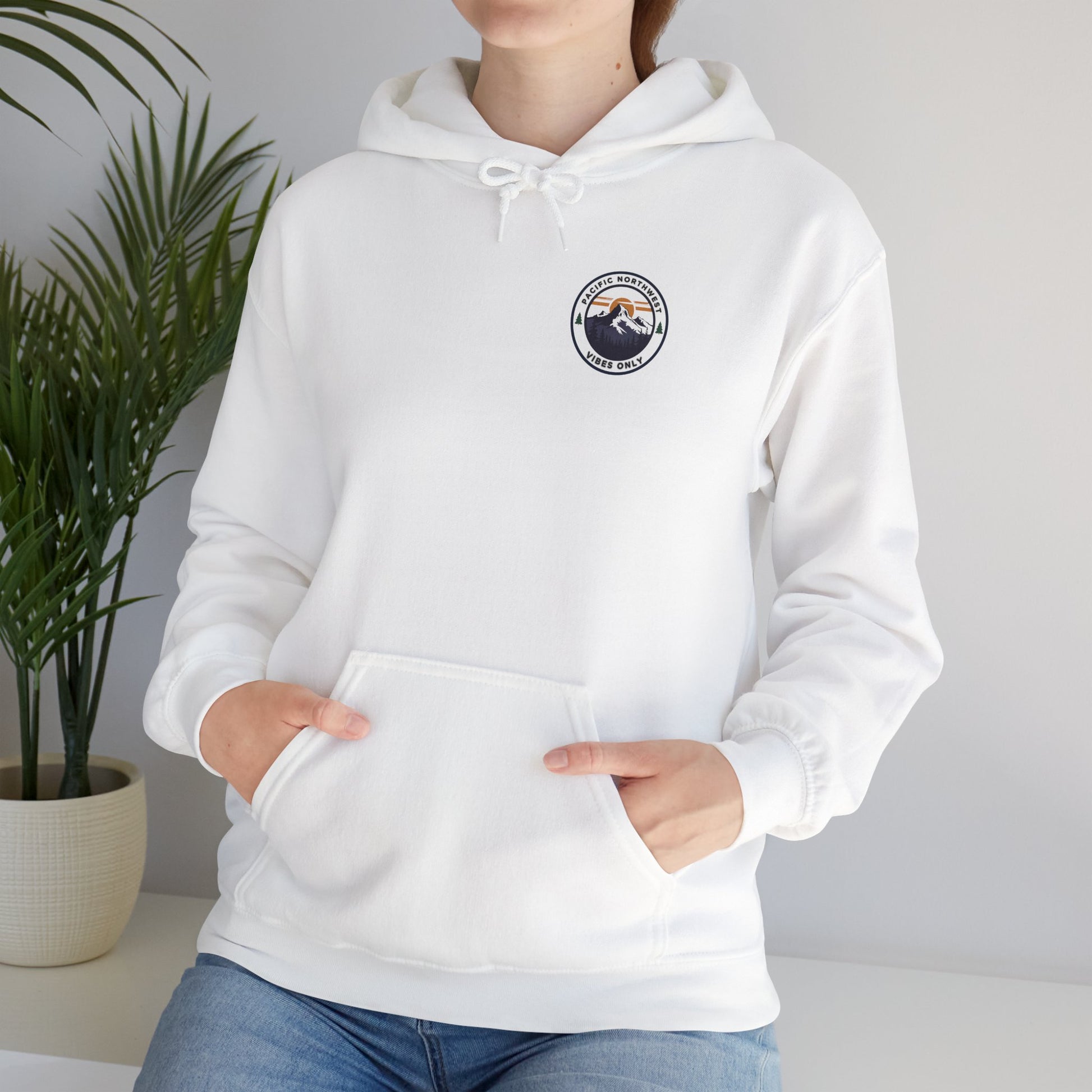 Pacific Northwest Vibes Hooded Sweatshirt | Cozy Unisex Hoodie for Adventure Lovers, Outdoor Lifestyle, Gifts for Nature Enthusiasts