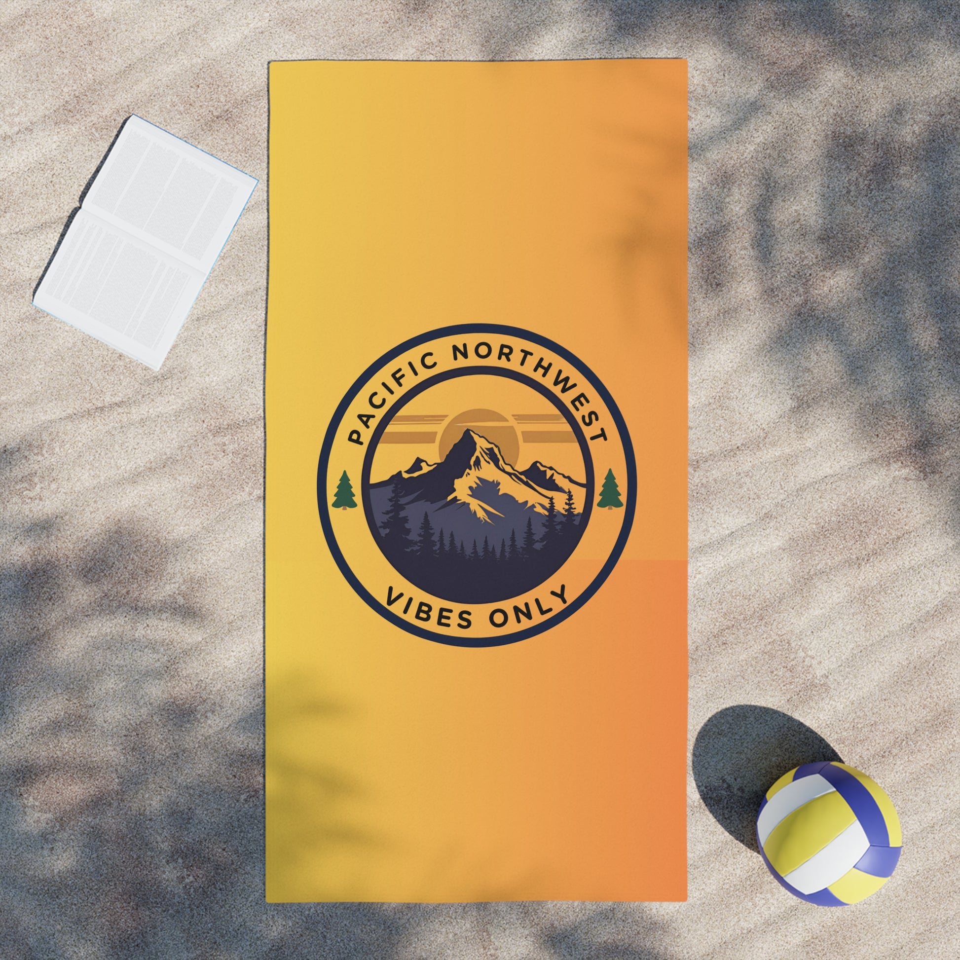 Pacific Northwest Vibes Beach Towels, Summer Essentials, Travel Towels, Poolside Accessories, Outdoor Fun, Gift for Nature Lovers