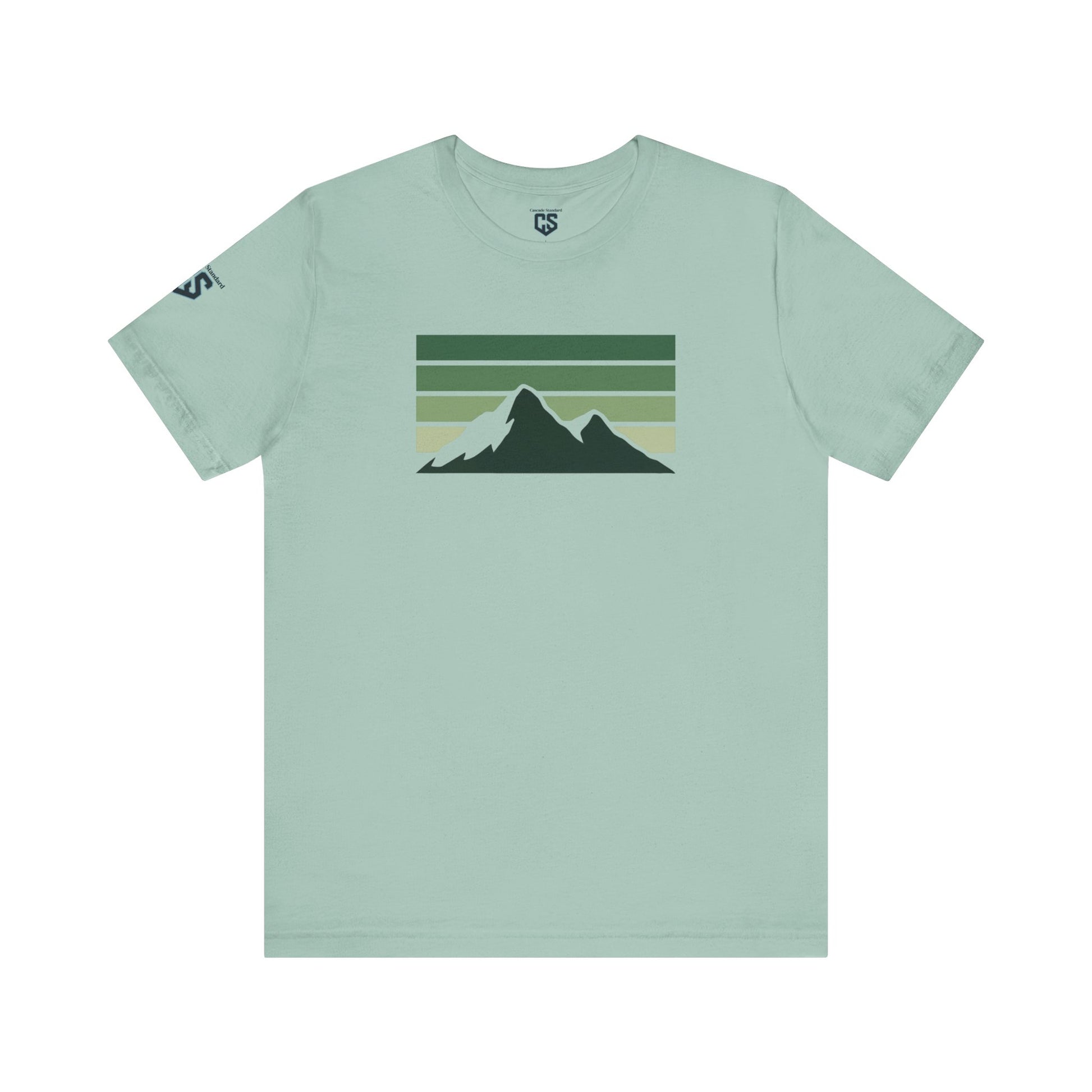 Cascade Lines Tee – Earth-Tone Mountain Stripe Shirt